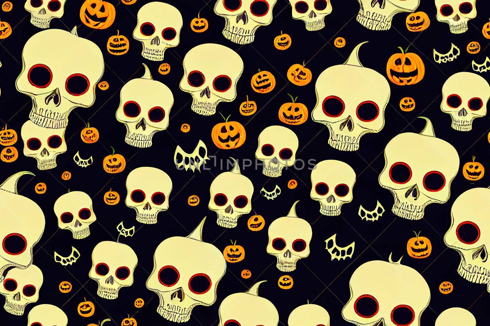 Halloween pattern Funny wallpaper for textile, Halloween party background by 2ragon