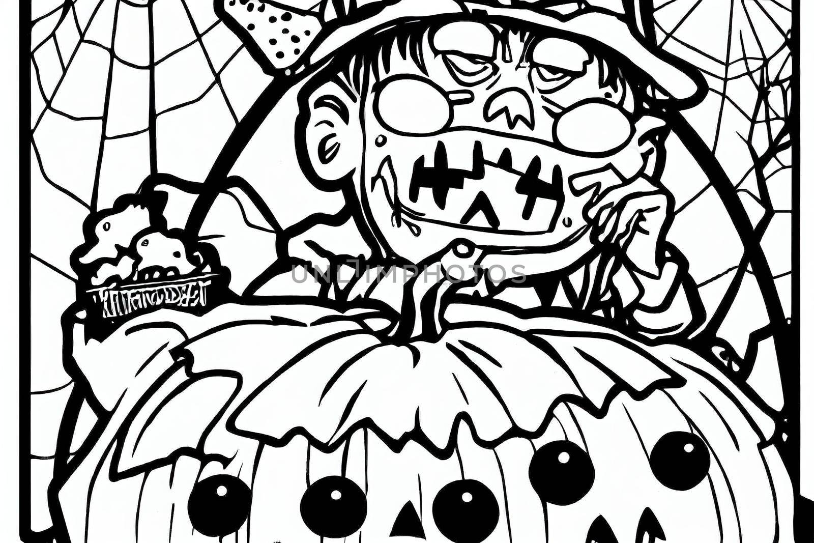 Trick or Treat coloring page. Halloween coloring page for by 2ragon