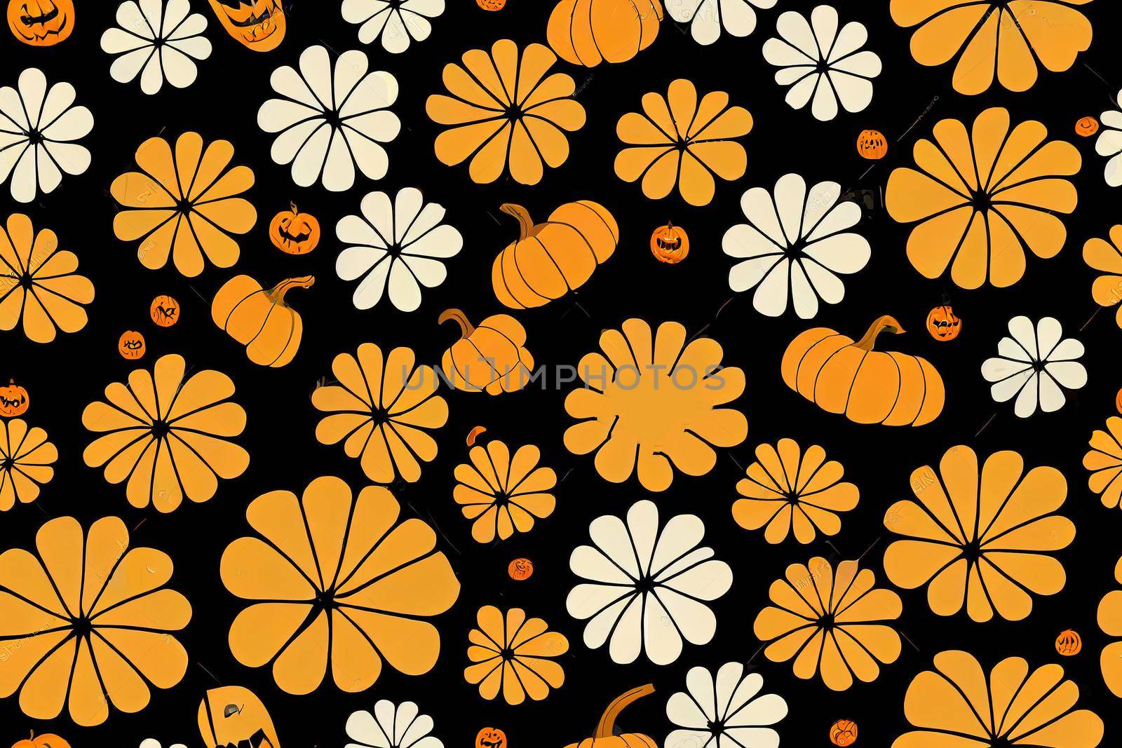 Halloween pattern Funny wallpaper for textile, Halloween party background by 2ragon