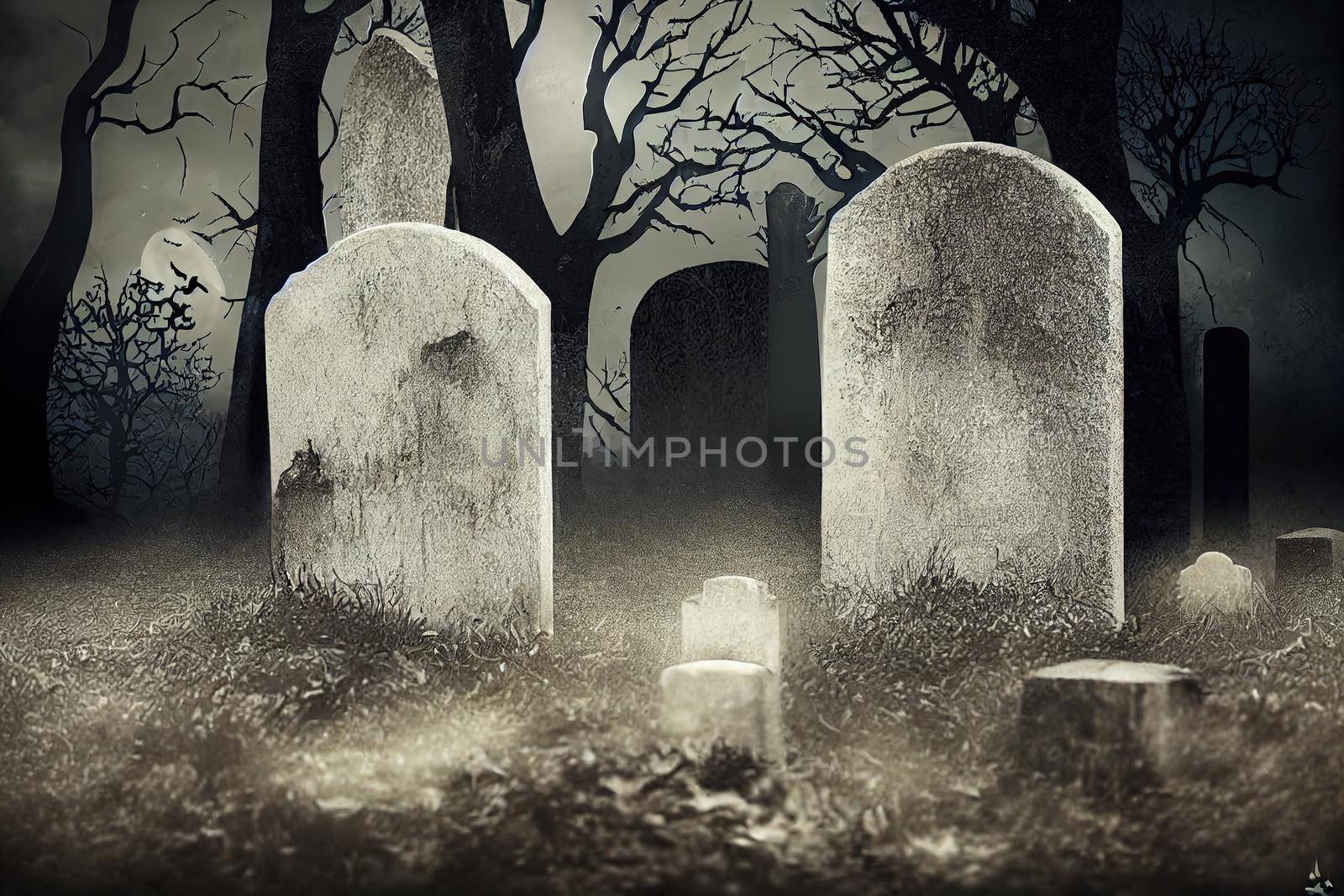 Halloween Elements and Objects for Design Projects. tombstones for Halloween. Ancient RIP. Grave on a white background
