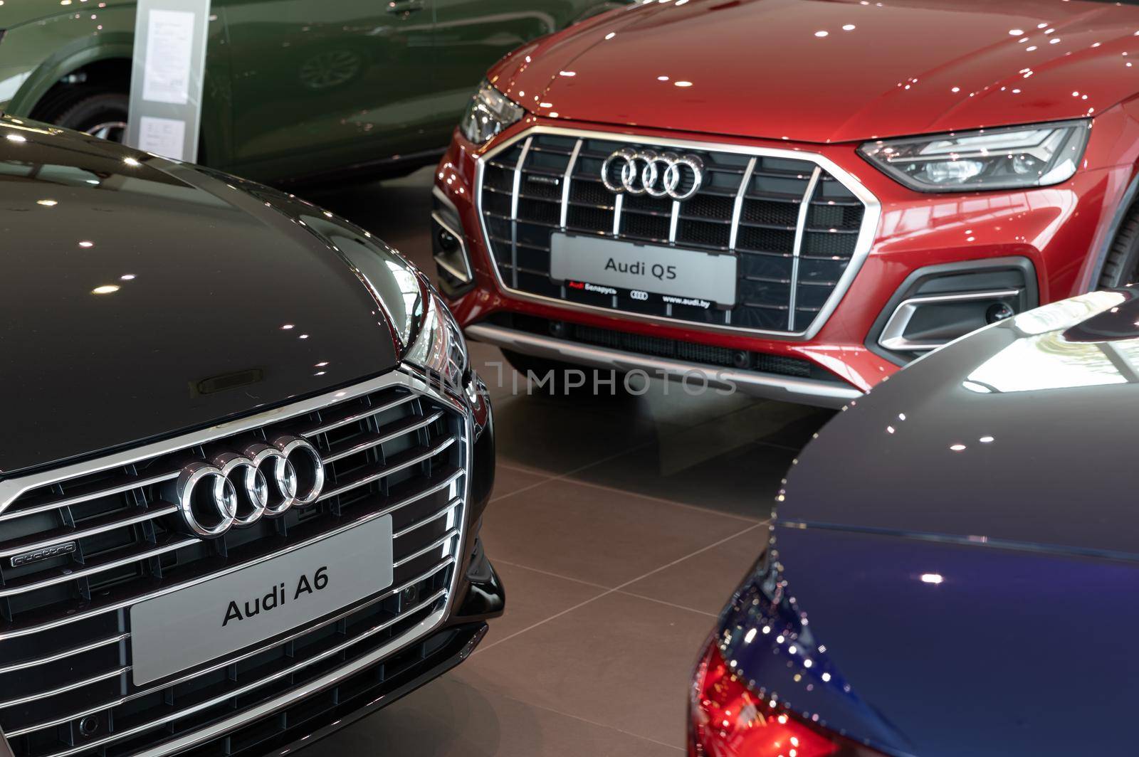 Audi car center, luxury car dealership.