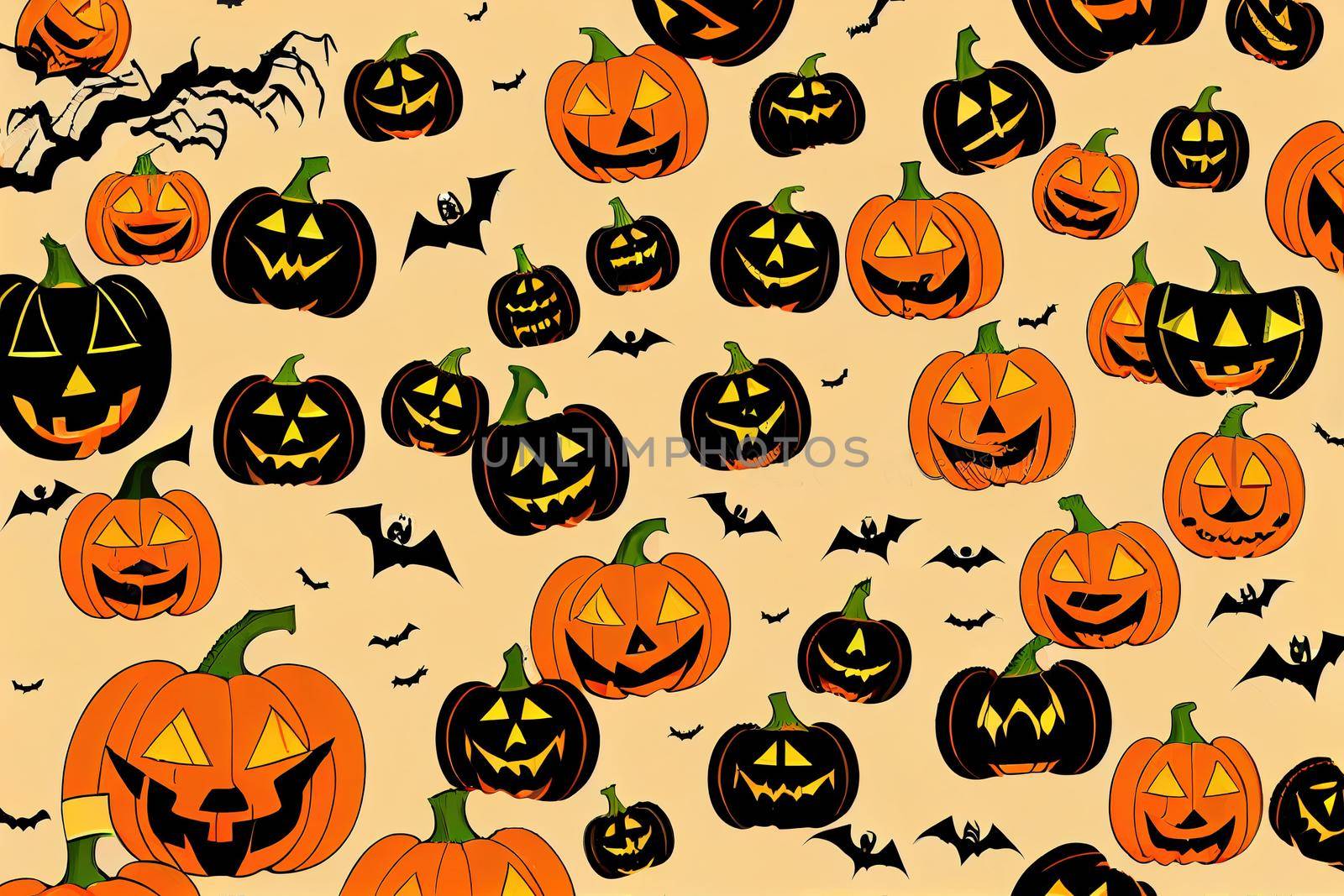 Happy Halloween sale banners or party invitation background.Raster illustration .calligraphy of halloween