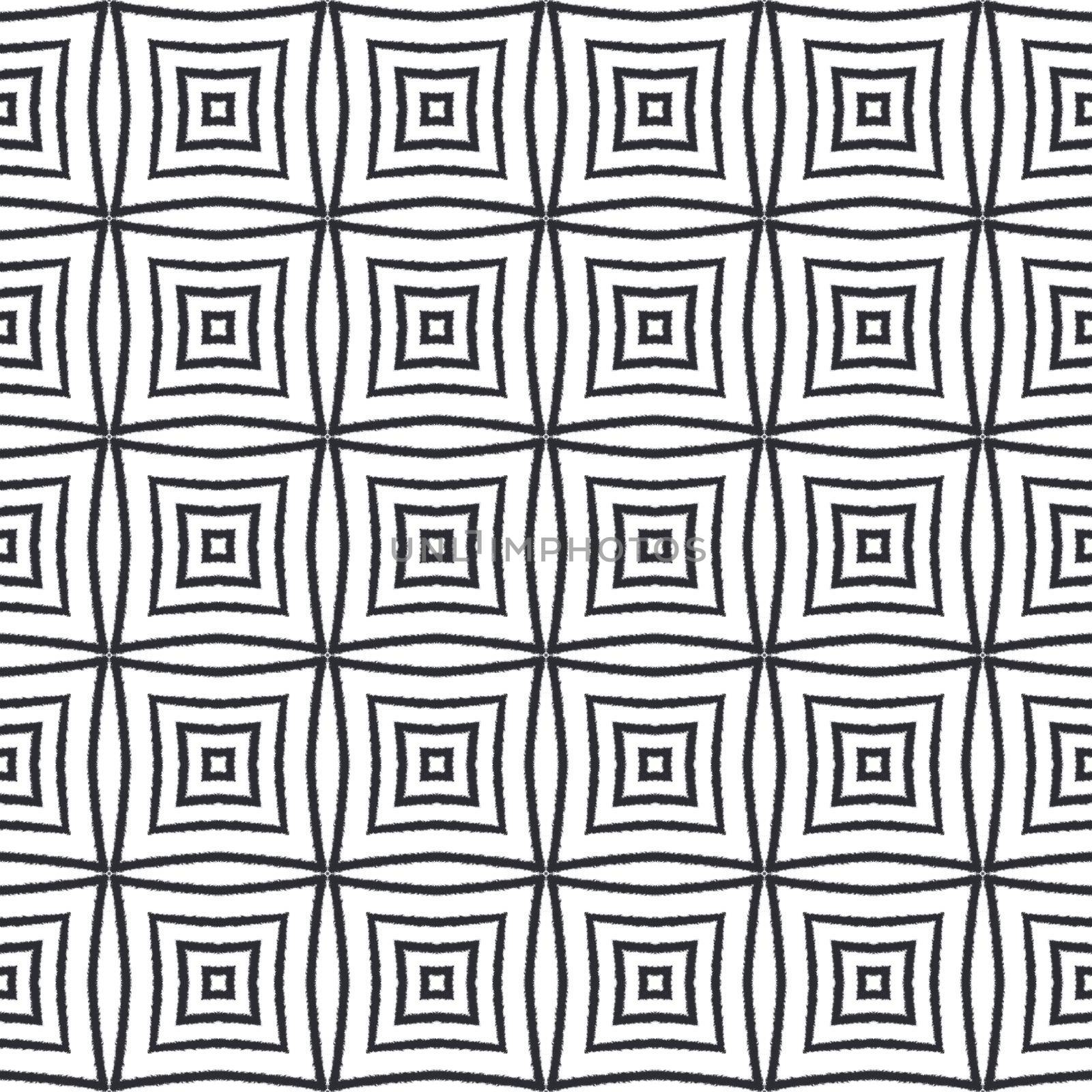 Exotic seamless pattern. Black symmetrical by beginagain