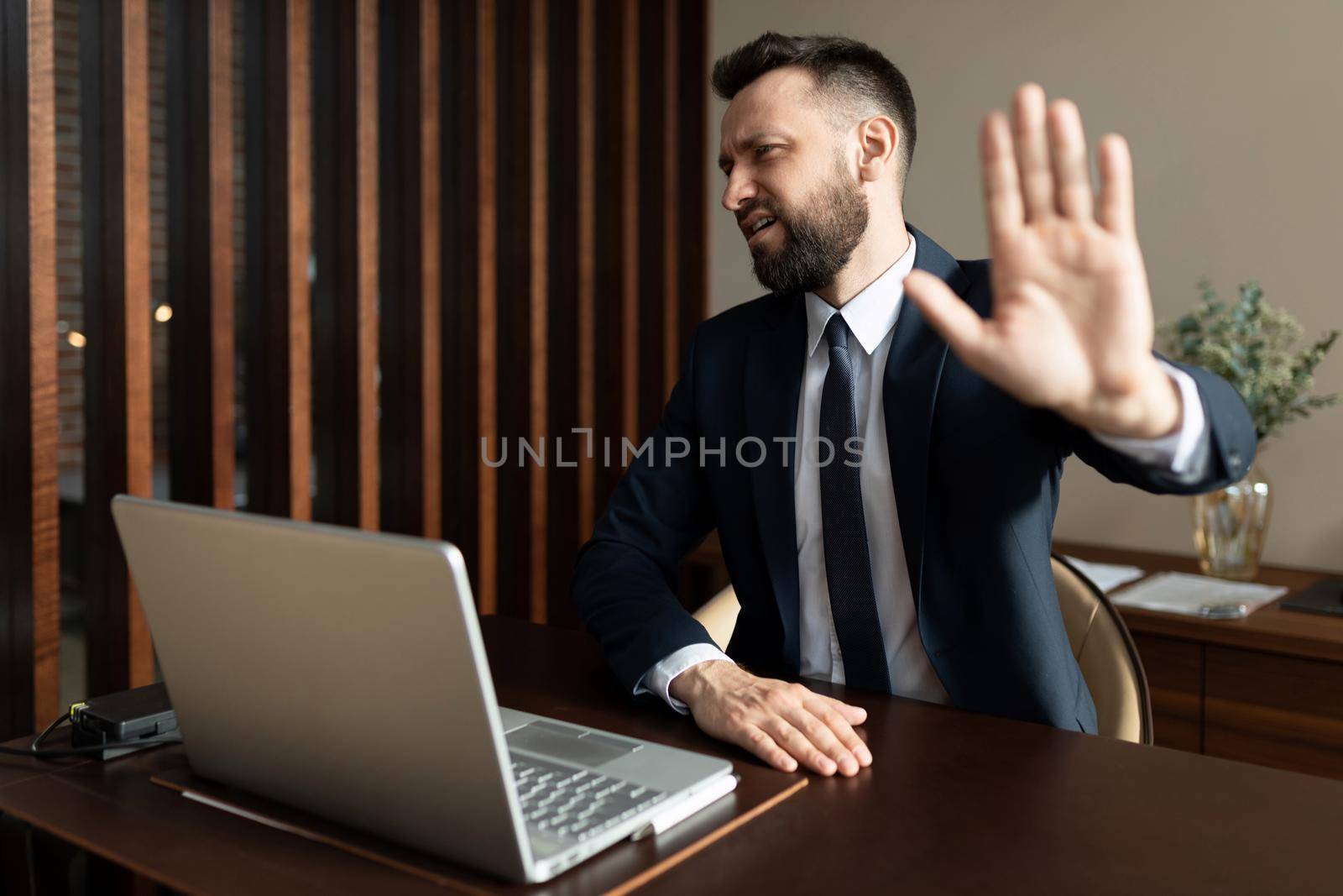 cancellation culture concept, businessman refuses to work with another company, call-out culture.