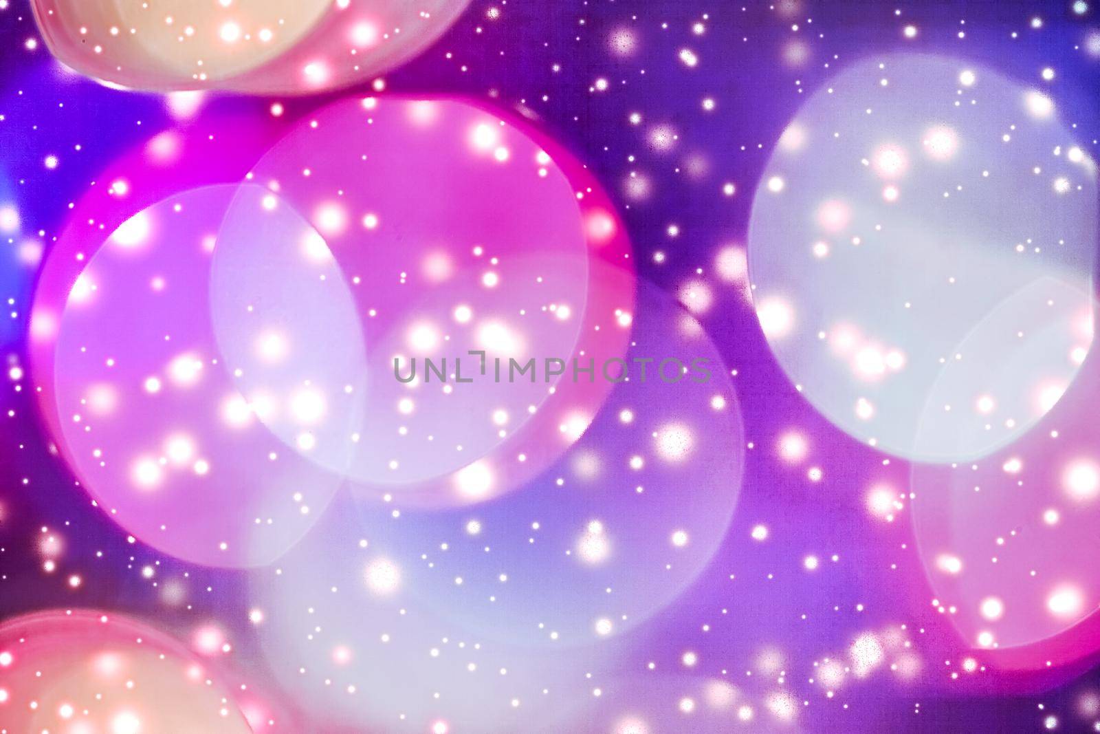 Sparkling bokeh, overlay design and cosmos texture concept - Abstract cosmic starry sky lights and shiny glitter, luxury holiday background