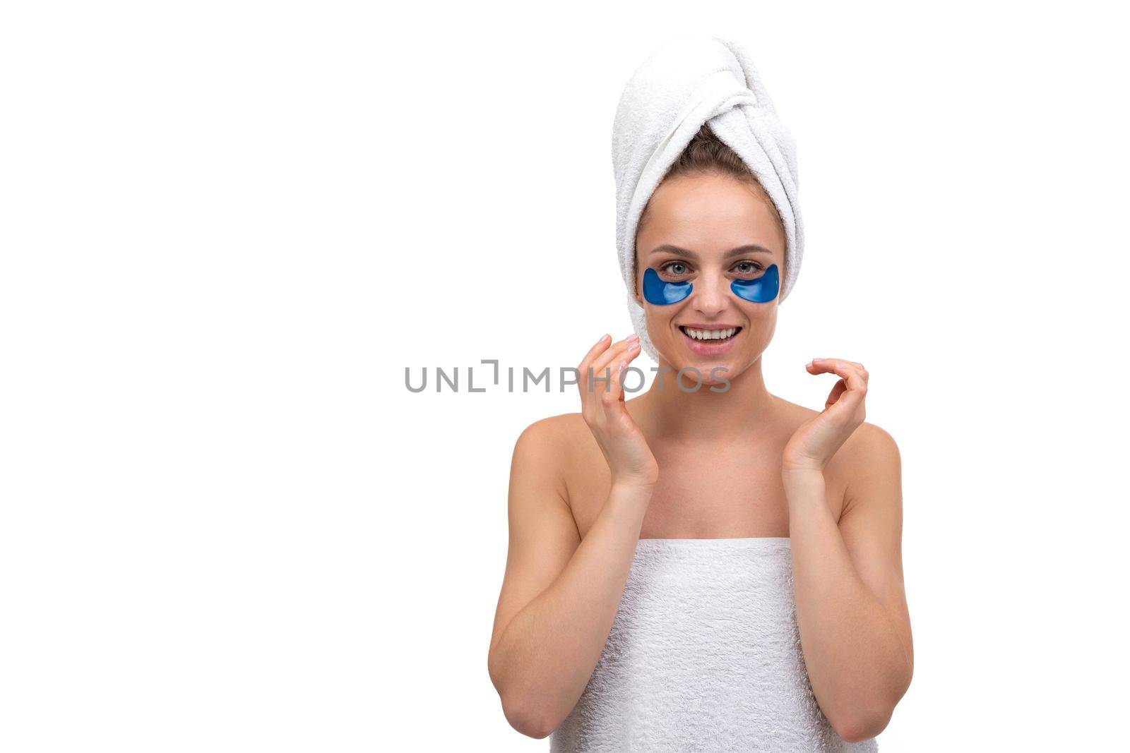 woman skin care concept after shower.