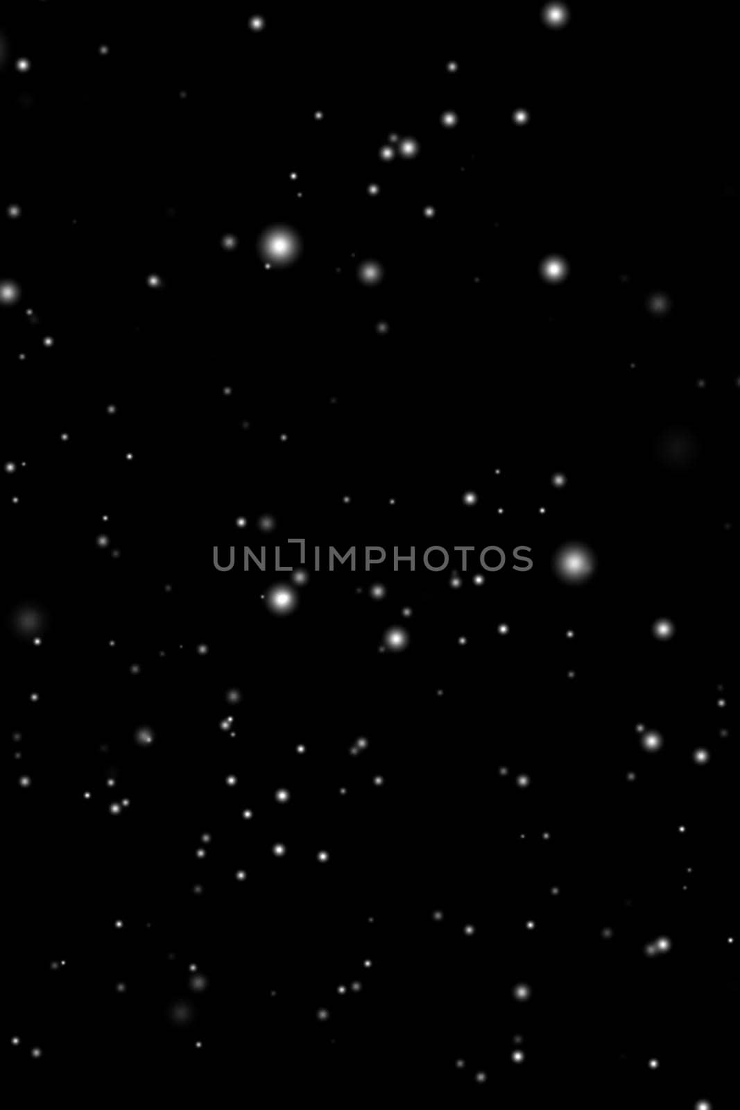 White snow overlay layer on black background, snowflakes bokeh and snowfall for Christmas and holiday design concept