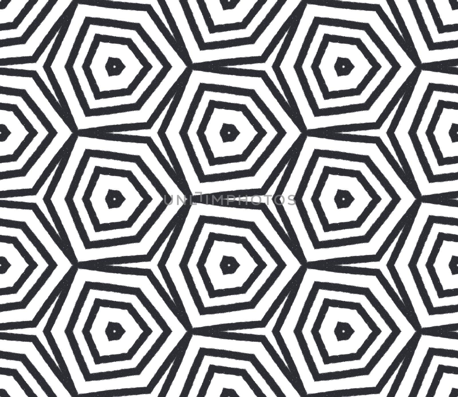 Arabesque hand drawn pattern. Black symmetrical kaleidoscope background. Textile ready trending print, swimwear fabric, wallpaper, wrapping. Oriental arabesque hand drawn design.