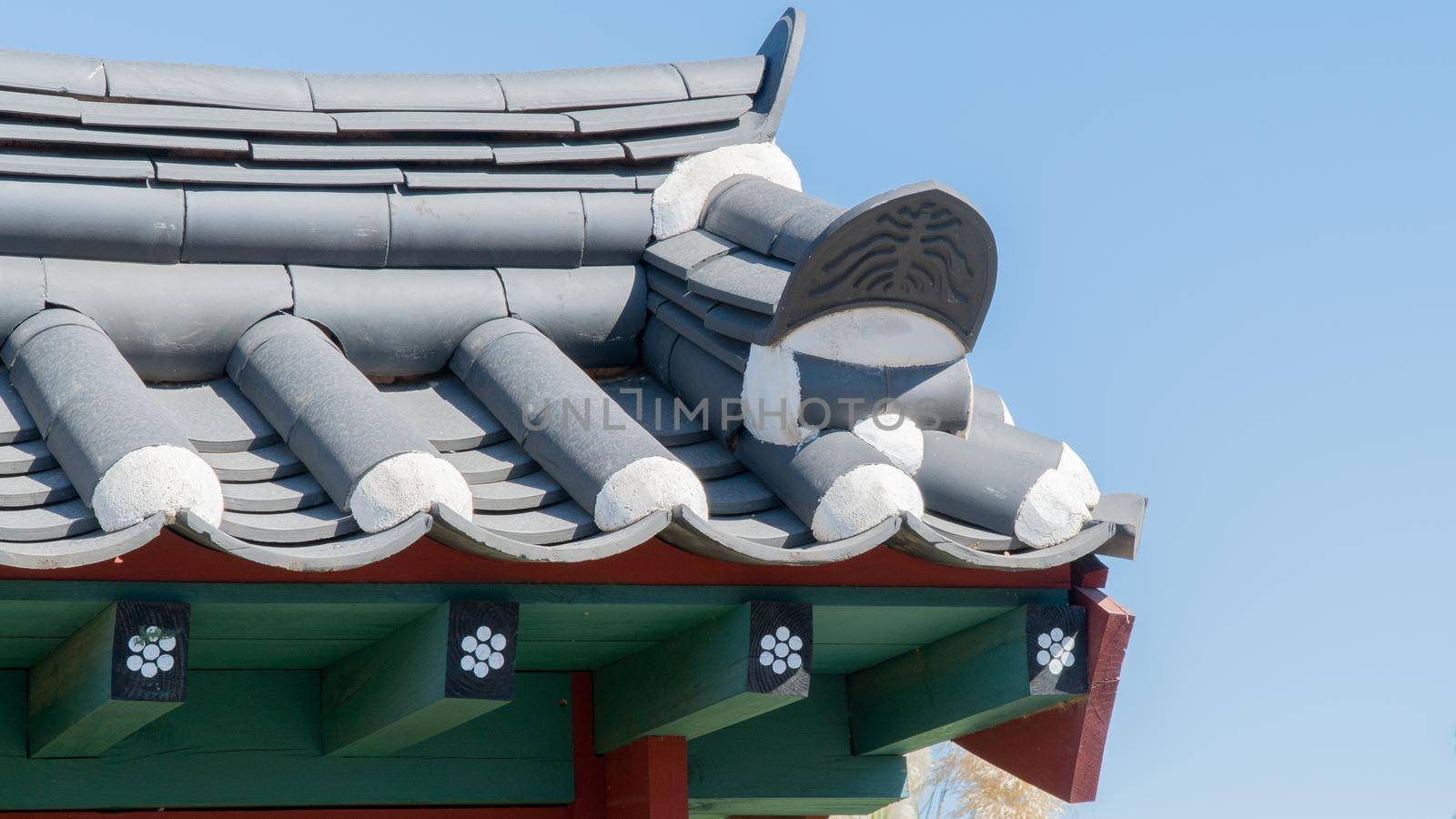 East carved roof background. High quality photo