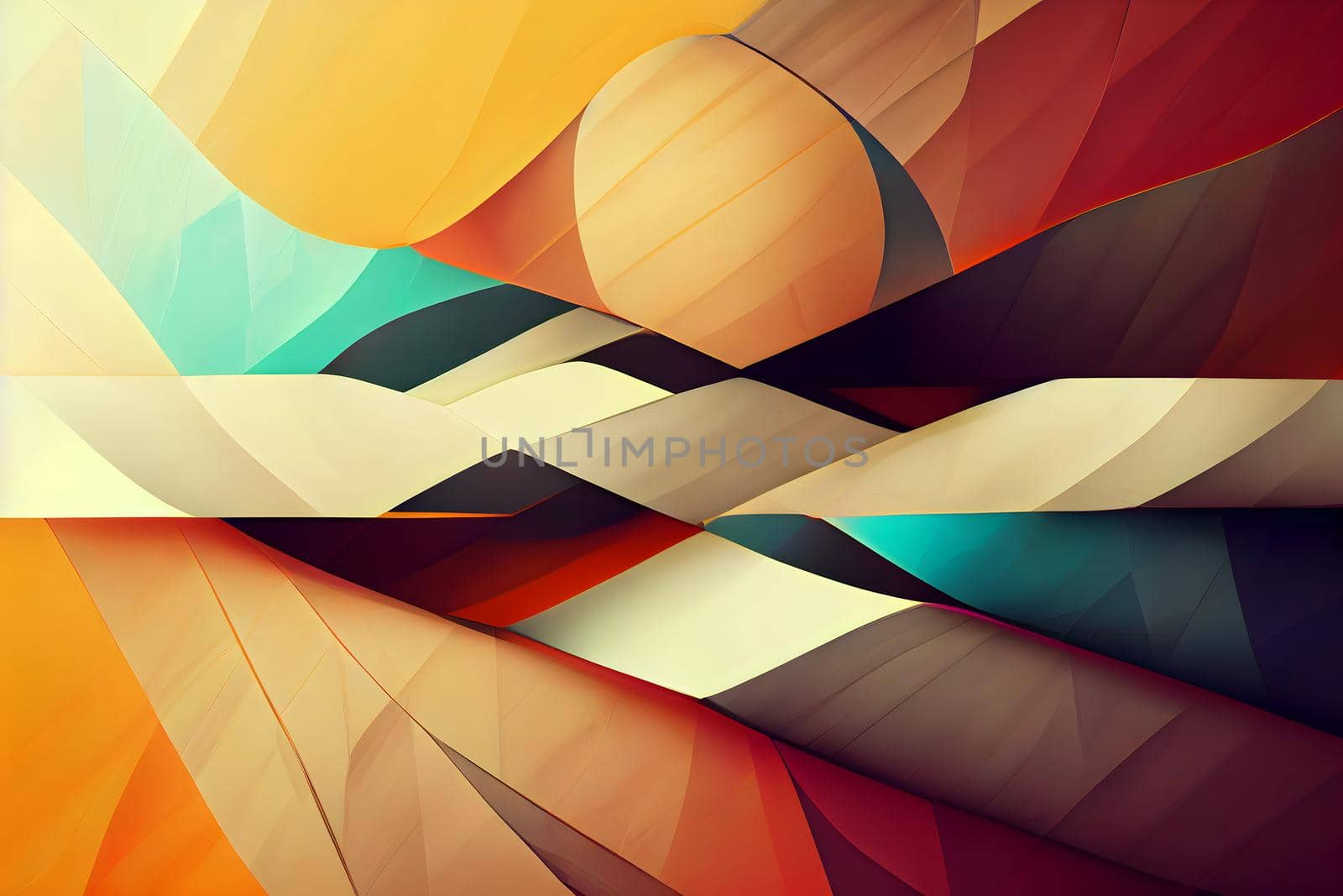 abstract flat colorful geometric background, neural network generated art by z1b