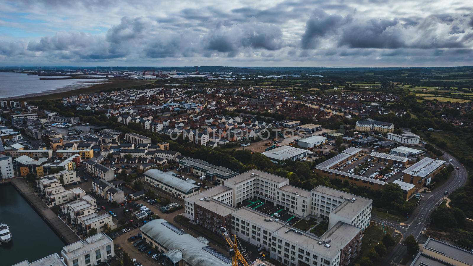 aerial view of Portishead, Bristol by fabioxavierphotography