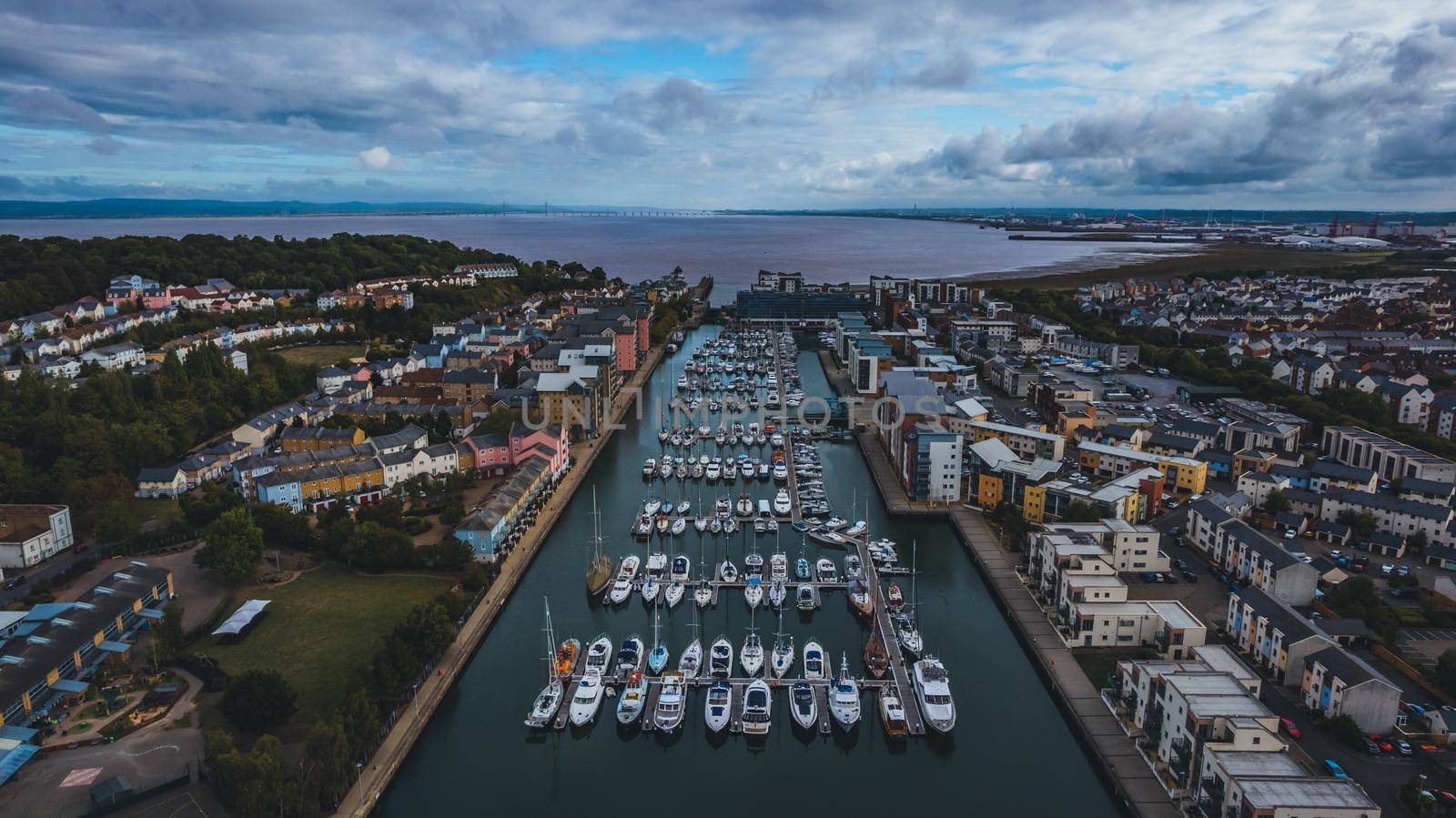 Aerial view of Marina . High quality photo