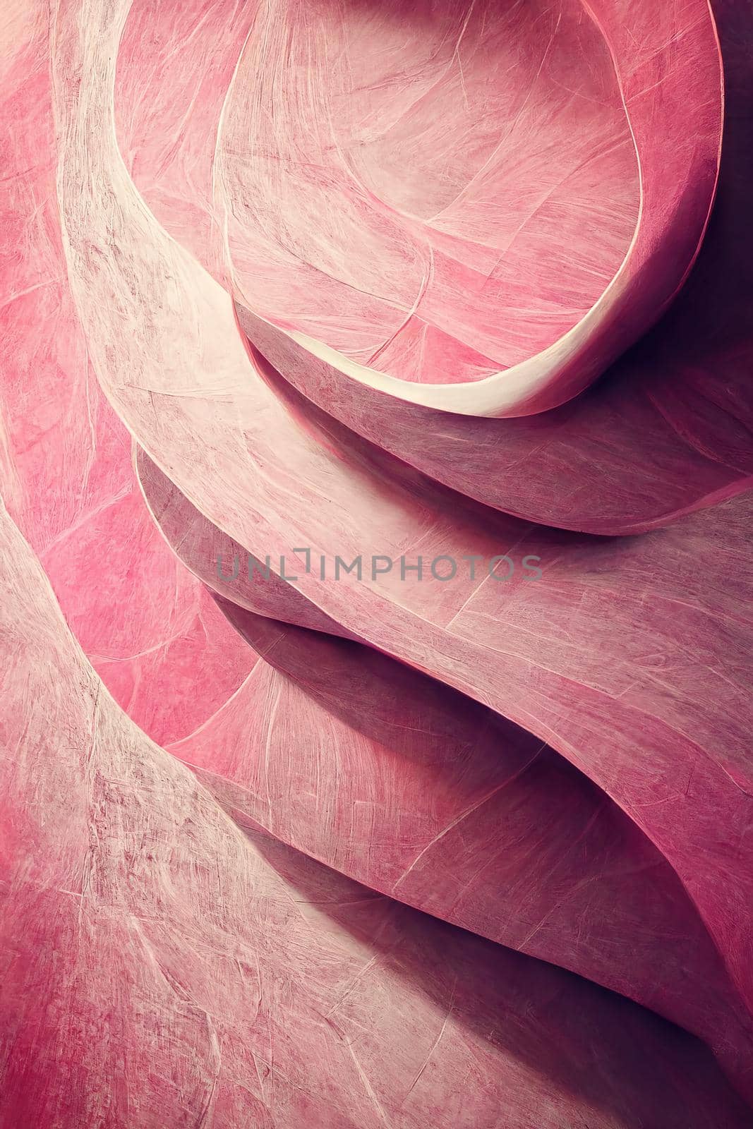 Abstract pink background, wavy fashion wallpaper, 3d render by Farcas