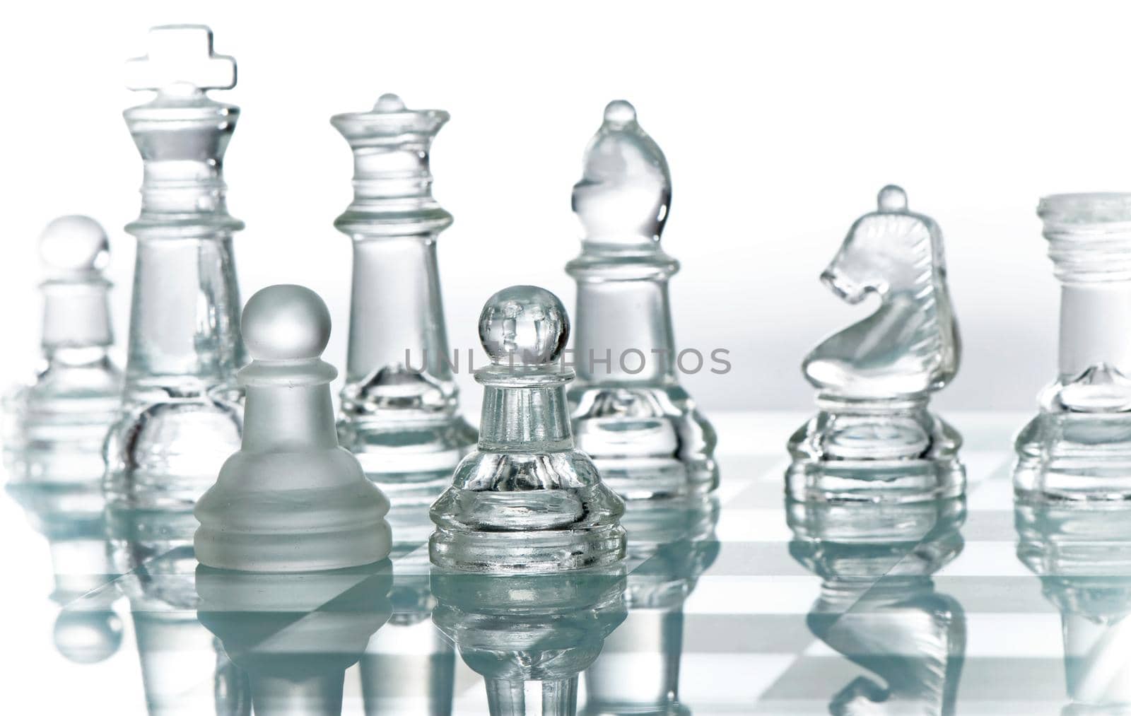 transparent glass chess by aprilphoto