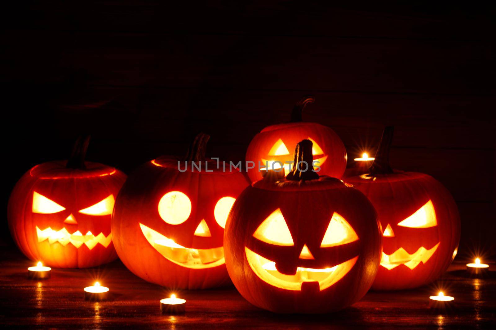 Halloween lantern pumpkins candles by Yellowj