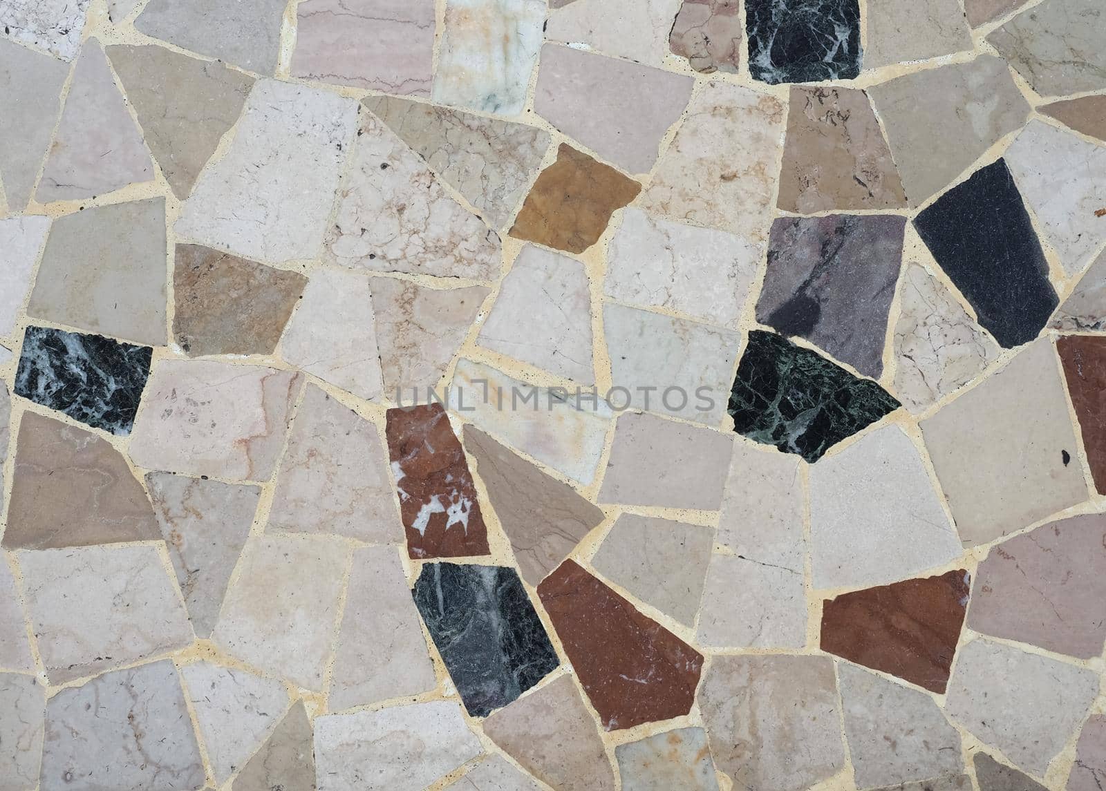 opus incertum irregular work tiled marble floor texture useful as a background