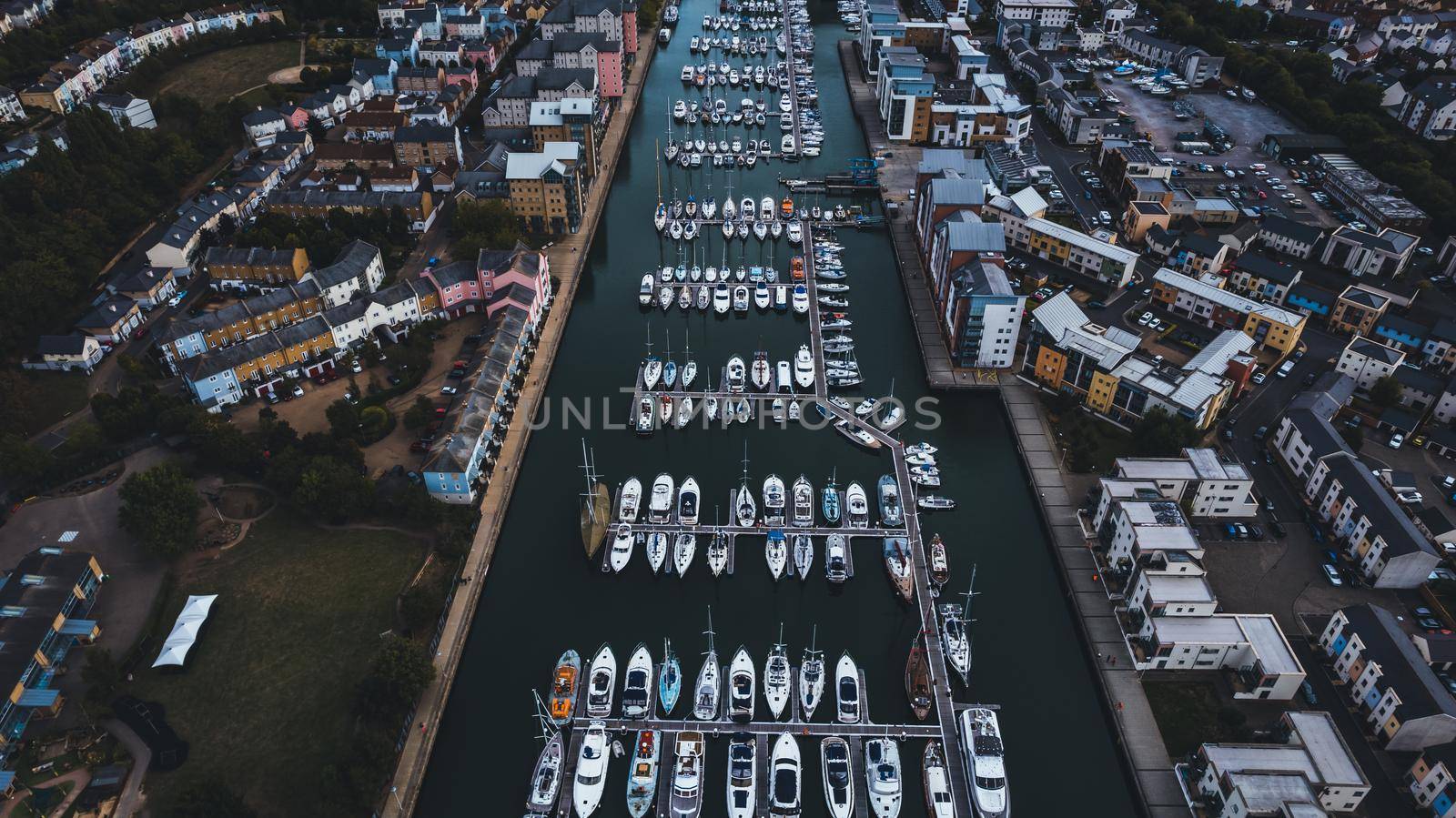 Aerial view of Marina . High quality photo