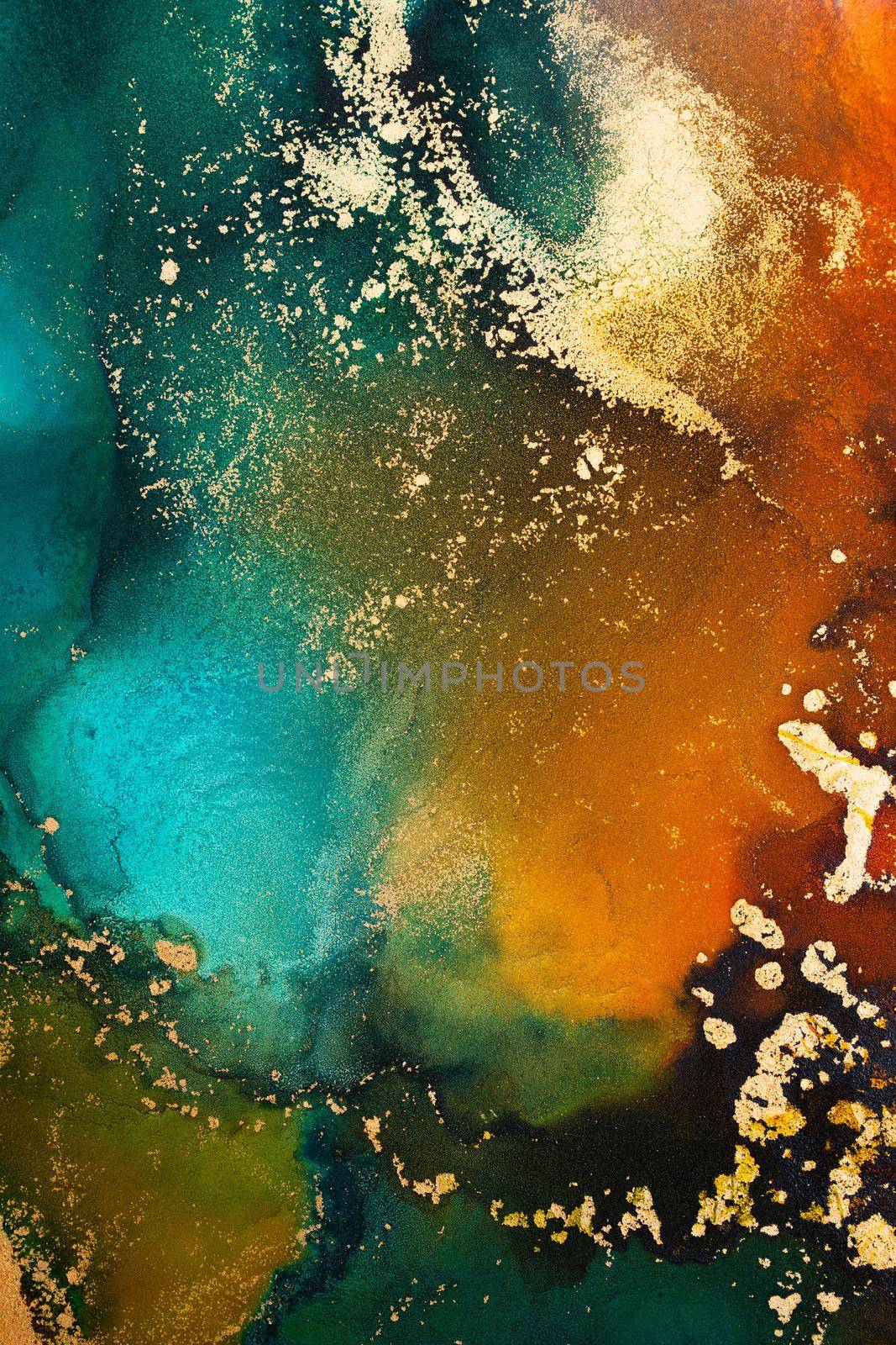 Marble ink abstract art from exquisite original painting for abstract background by biancoblue
