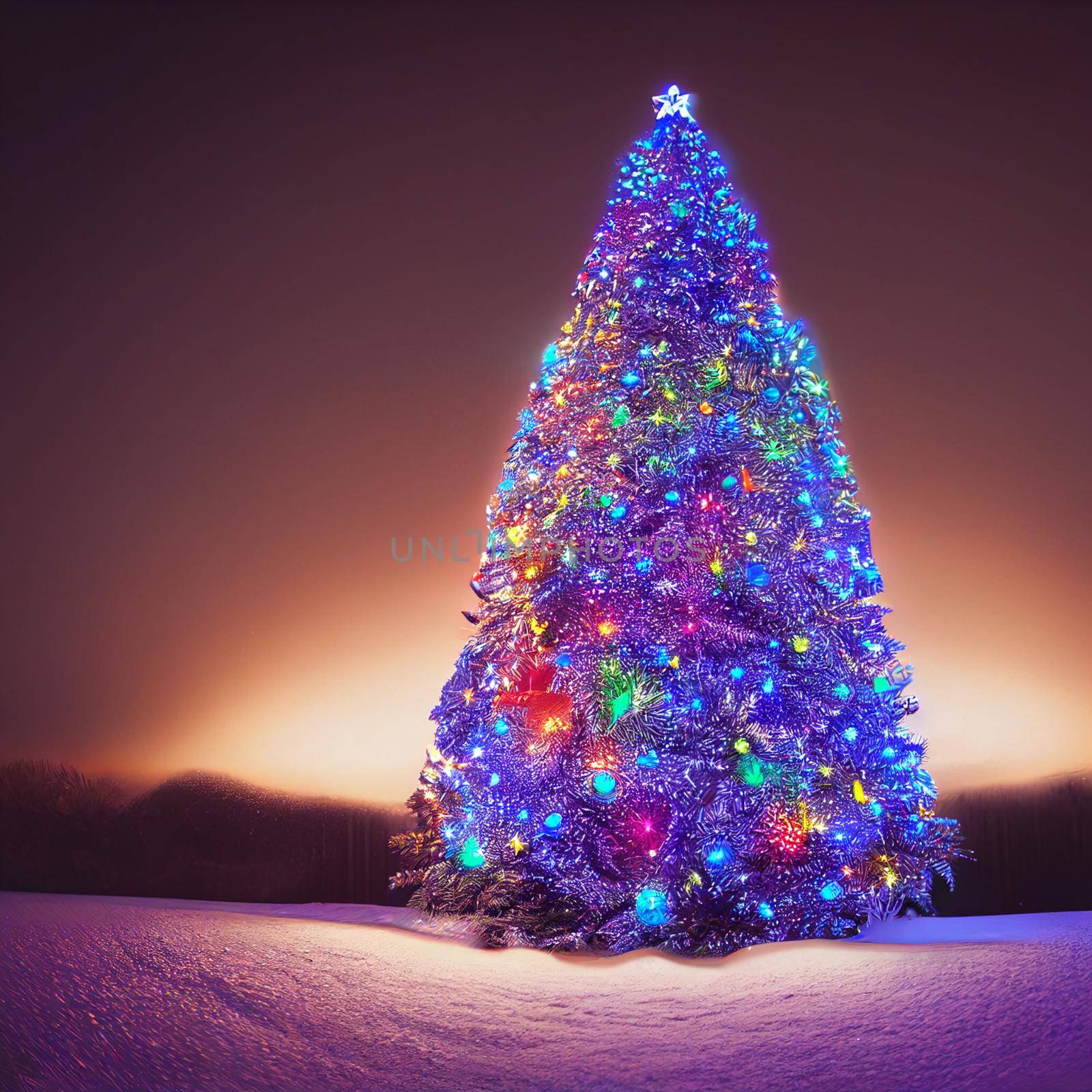 Christmas tree in the forest by NeuroSky