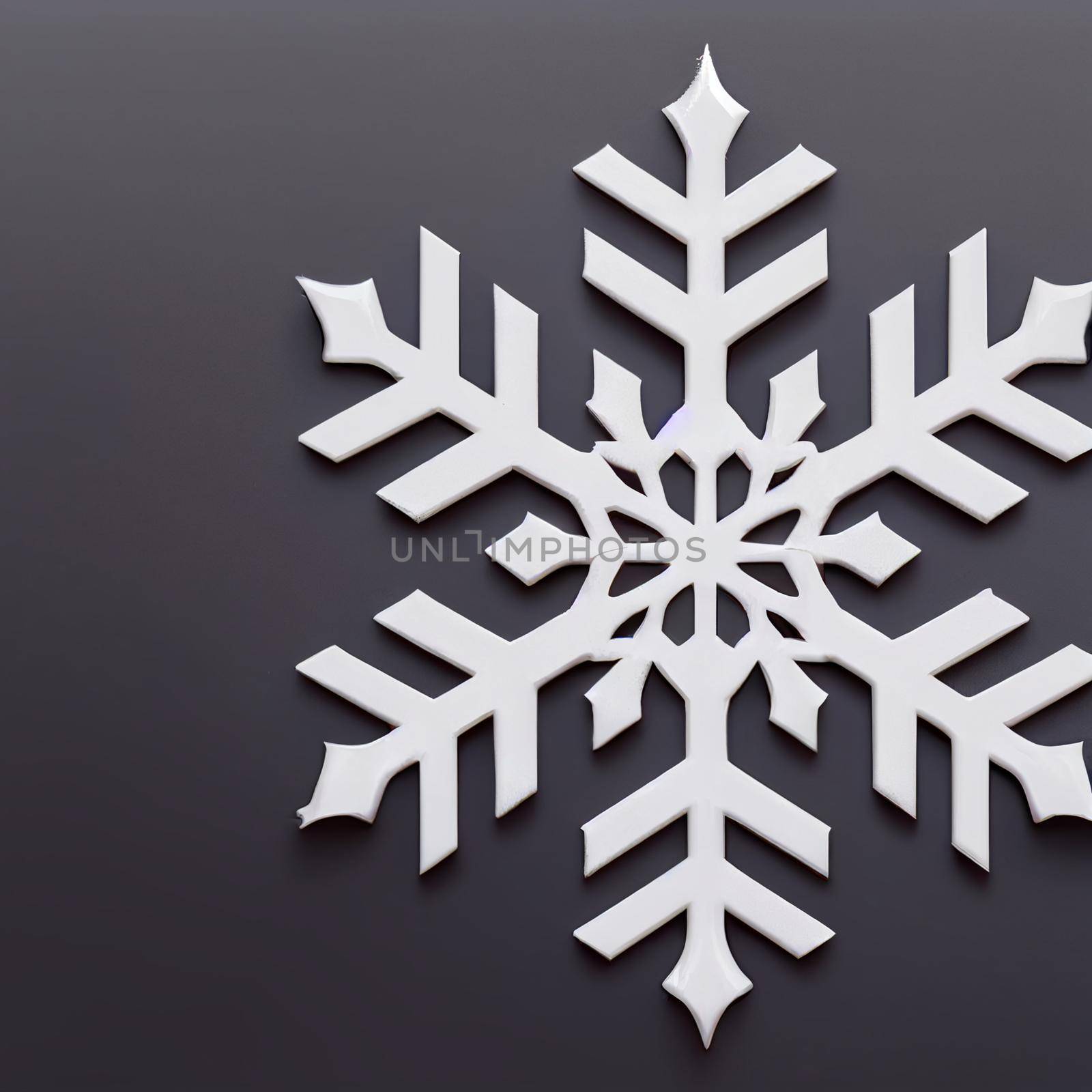 Design image of a snowflake. High quality illustration