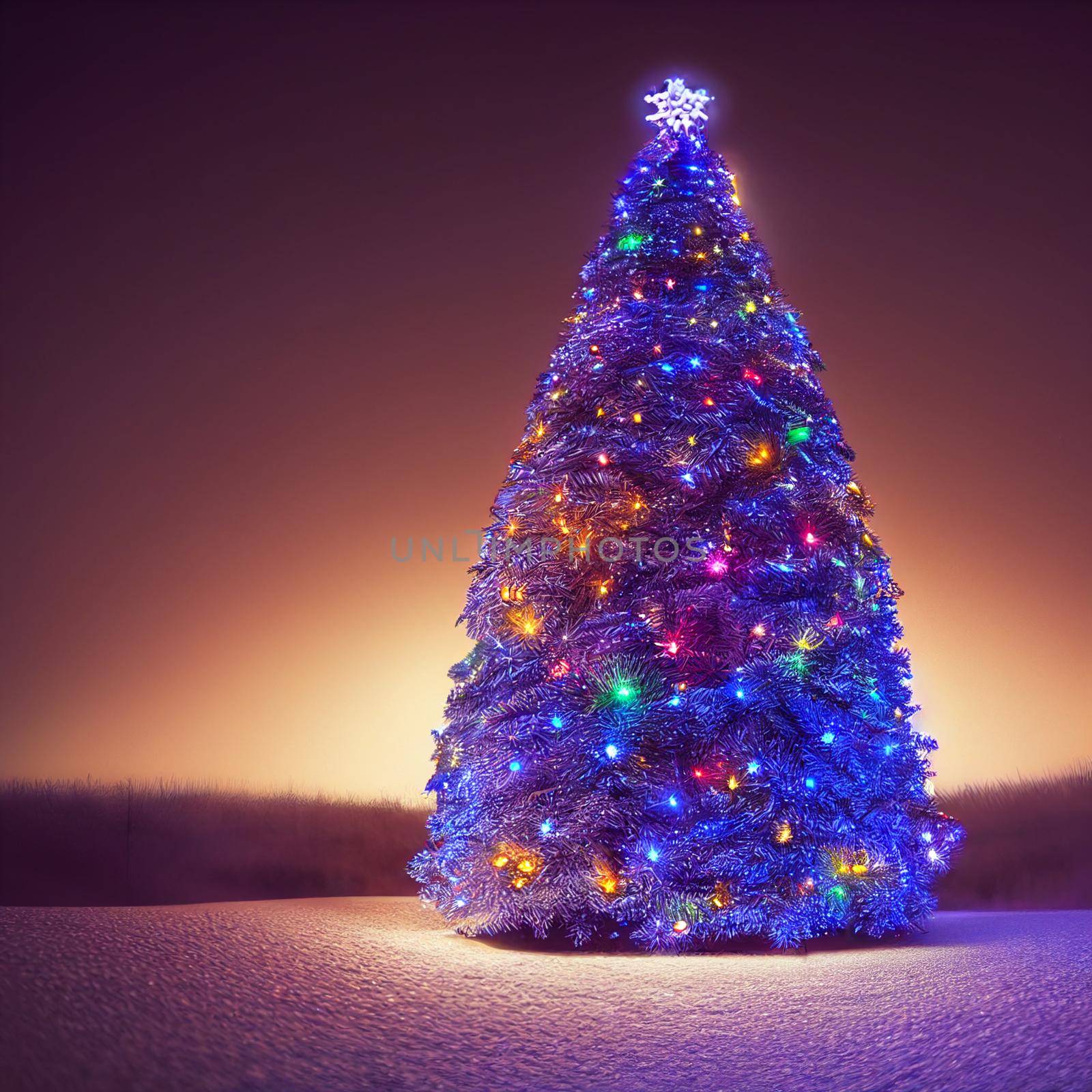 Christmas tree in the forest by NeuroSky