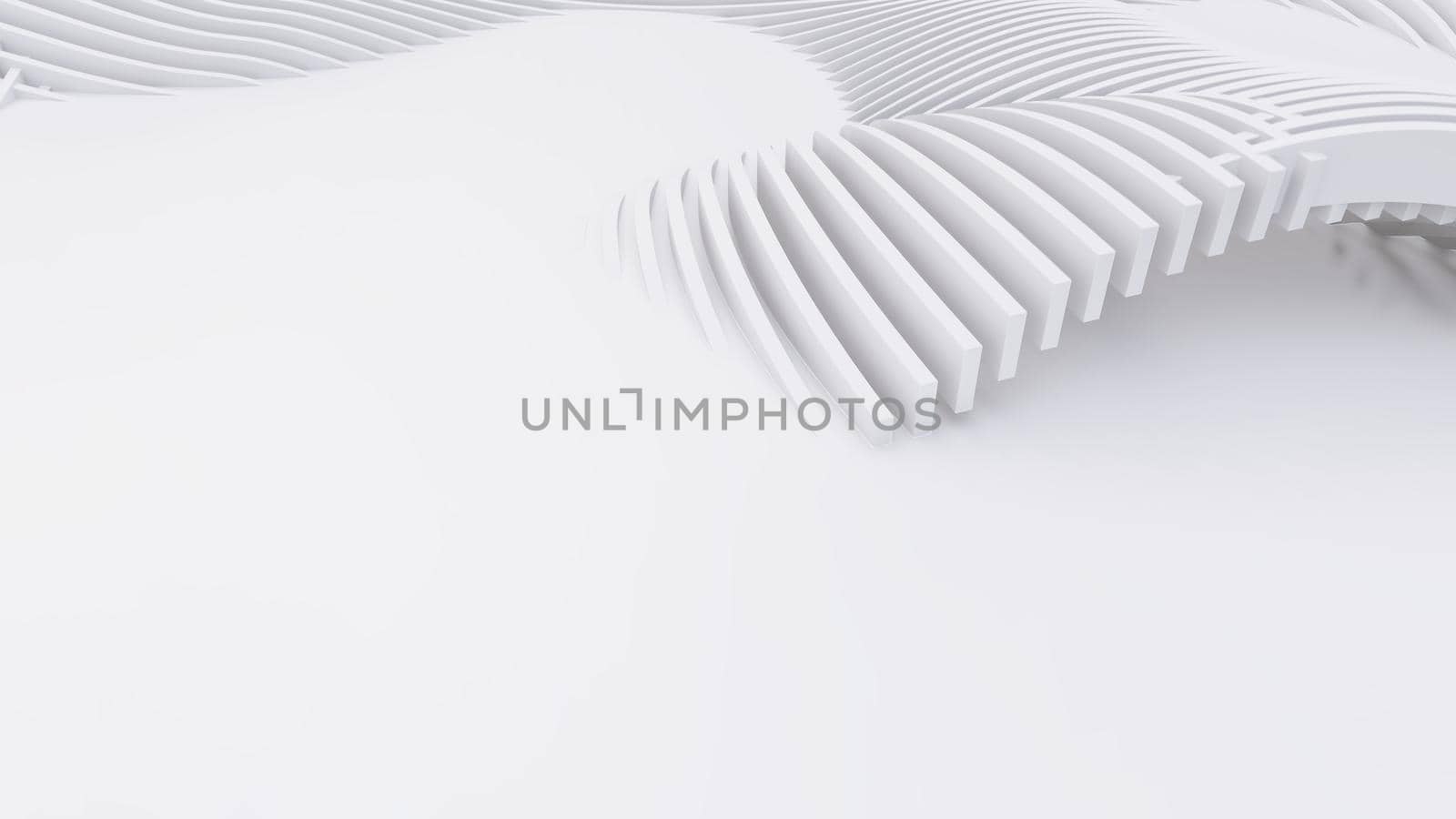 Abstract Curved Shapes. White Circular Background.  by teerawit