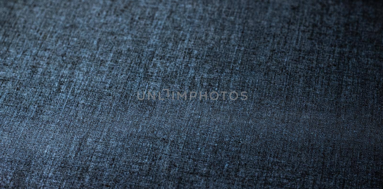 Decorative linen blue jeans fabric textured background for interior, furniture design and fashion label backdrop by Anneleven