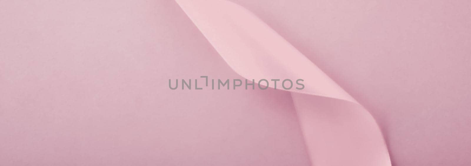 Abstract silk ribbon on blush pink background, exclusive luxury brand design for holiday sale product promotion and glamour art invitation card backdrop by Anneleven