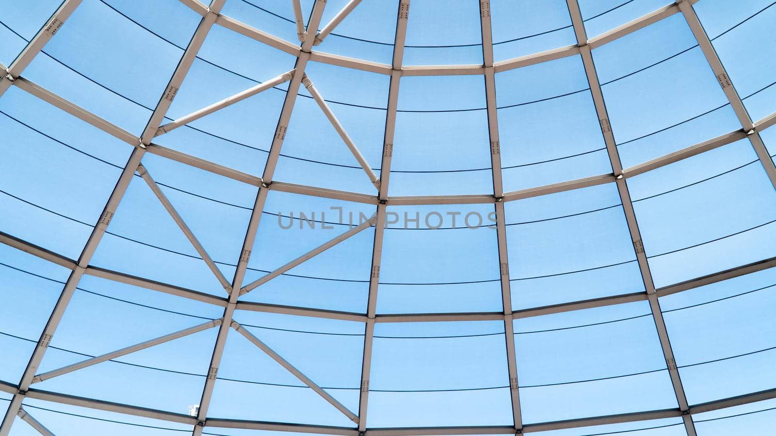 horizontal and vertical lines in trapezium background architecture, dome structure by voktybre