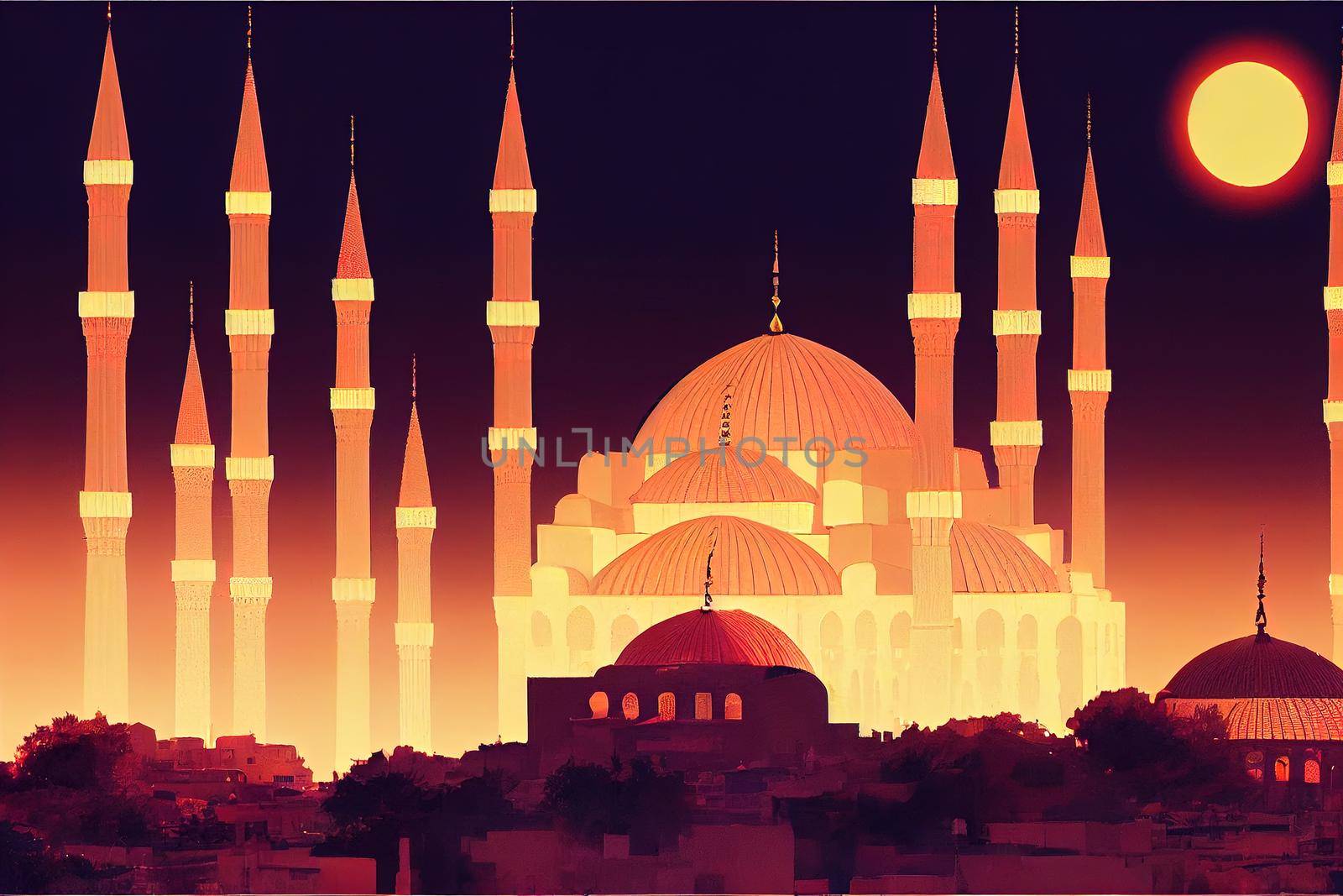 Ankara Turkey Kocatepe Mosque at dusk Landscape Ankara Capital city of Turkey , style U1 1