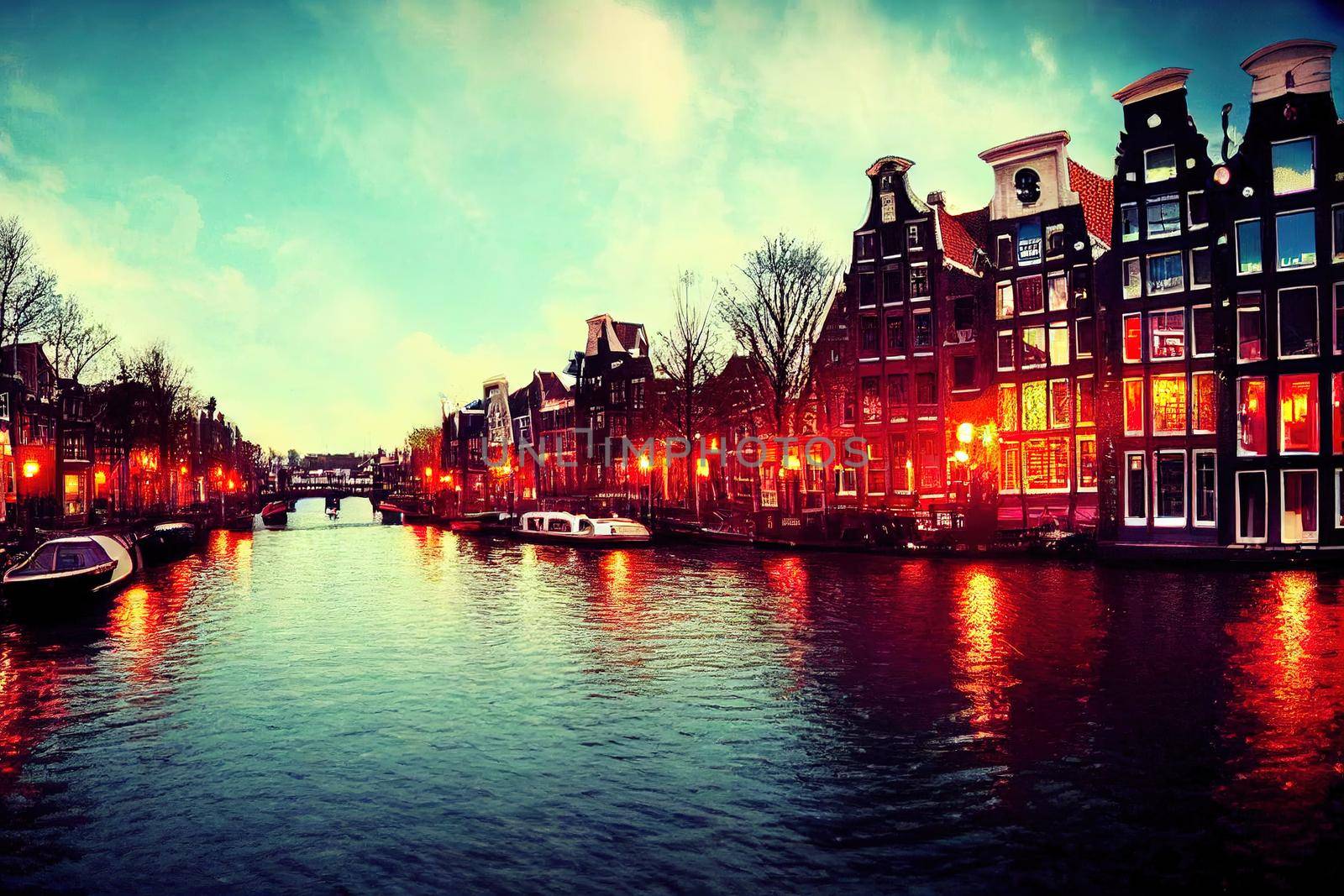anime Canals of Amsterdam Amsterdam is the capital and most populous city of the Netherlands , Anime style U1 1 by 2ragon