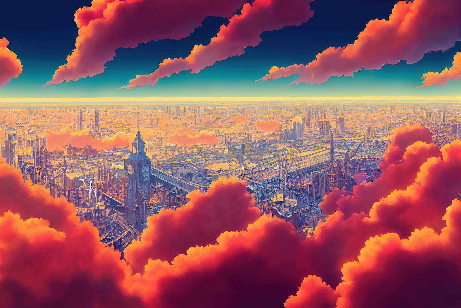 London from above , style U1 1