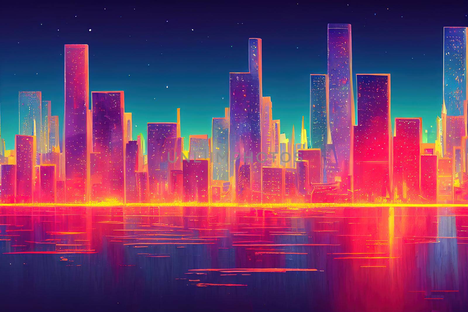 night cityscape in the capital and nightlife can use to background or postcard or montage on your product , style U1 1