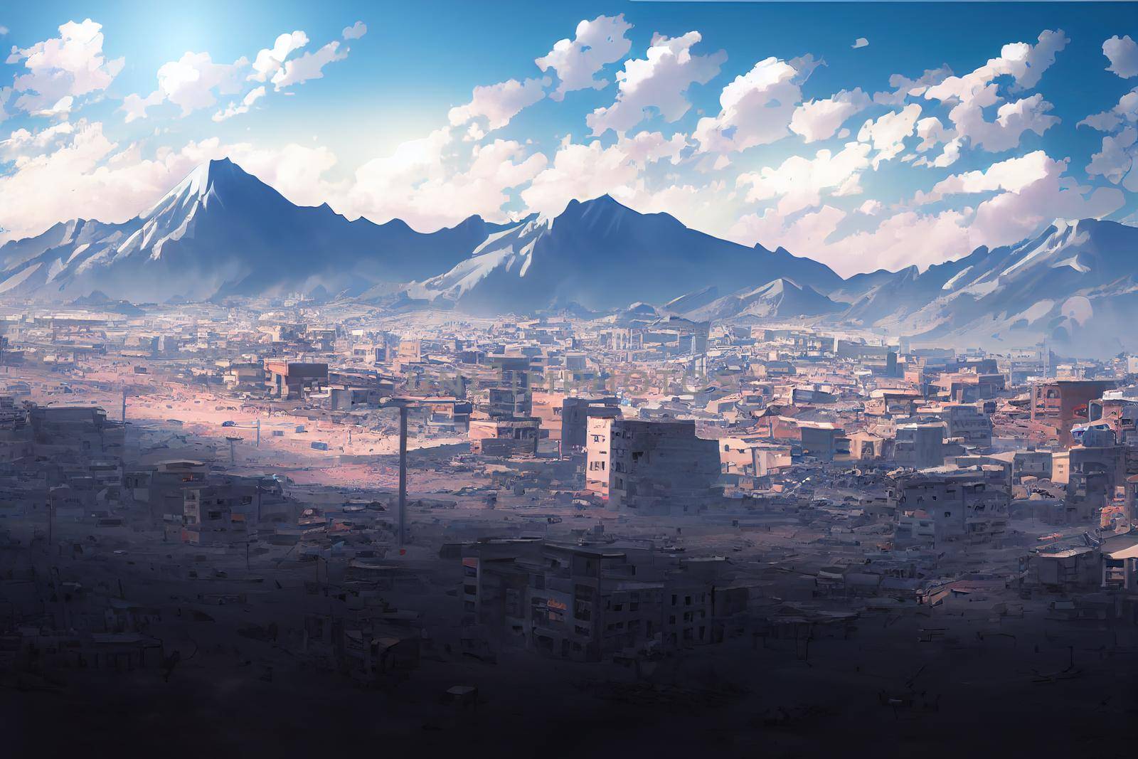 View on the city of Kabul Afghanistan , style U1 1
