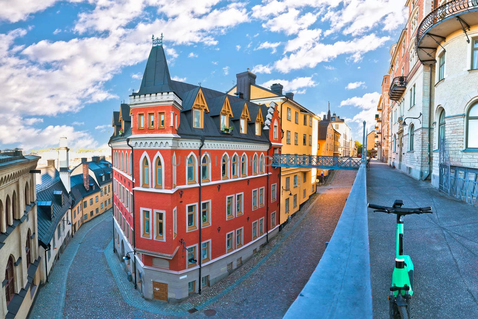 Colorful architecture of Stockholm old city center, capital of Sweden