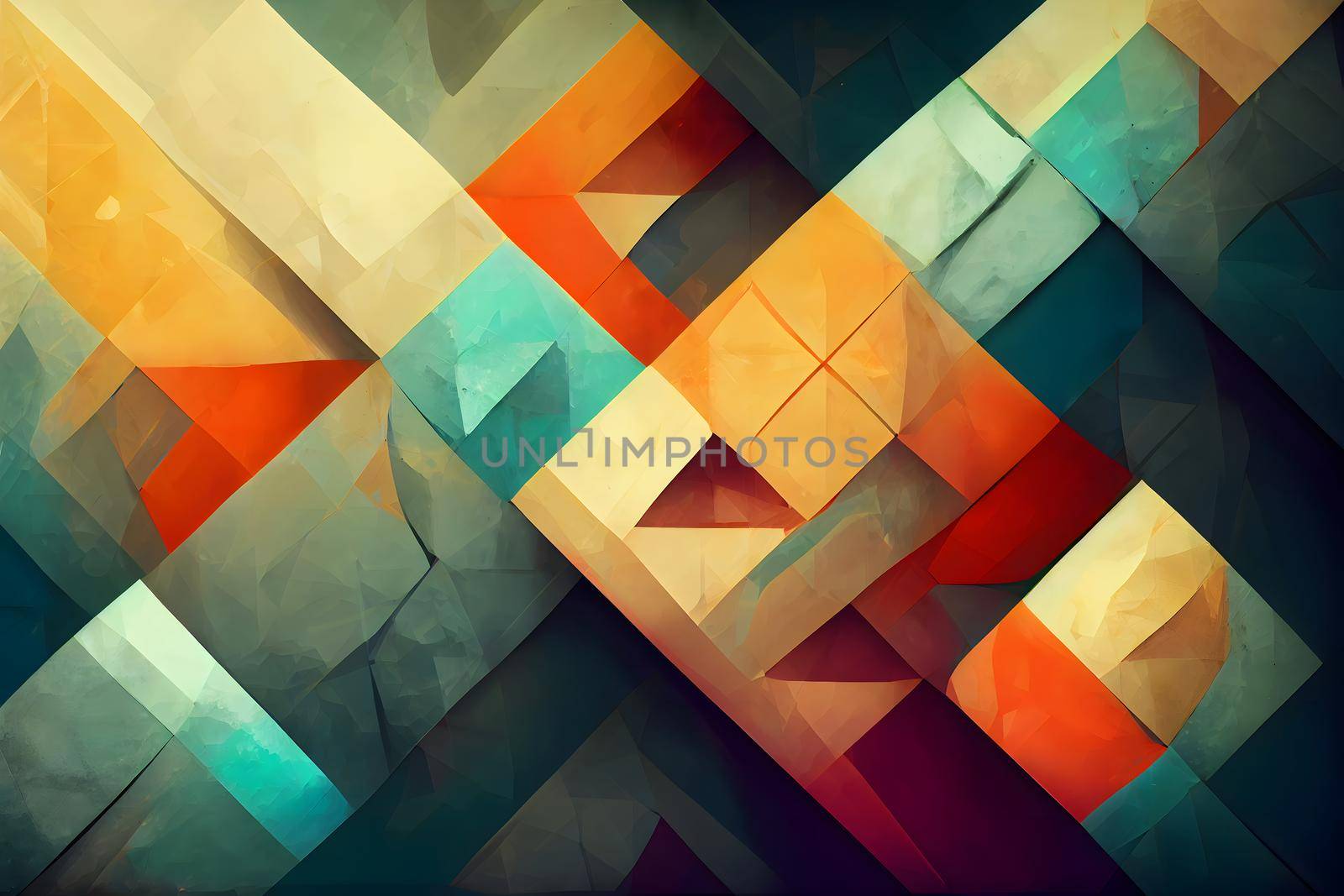 abstract flat colorful geometric background, neural network generated art. Digitally generated image. Not based on any actual scene or pattern.