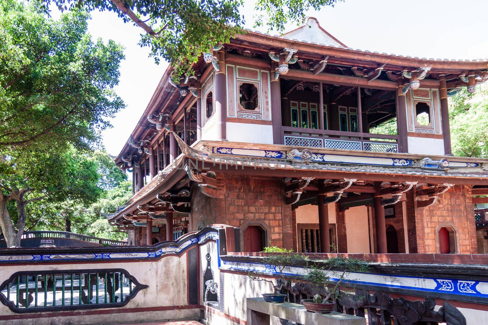 NEW TAIPEI CITY, TAIWAN - JULY 28 2012: Lin Family Mansion and Garden. Lin pei family garden is a traditional Chinese house in Taiwan