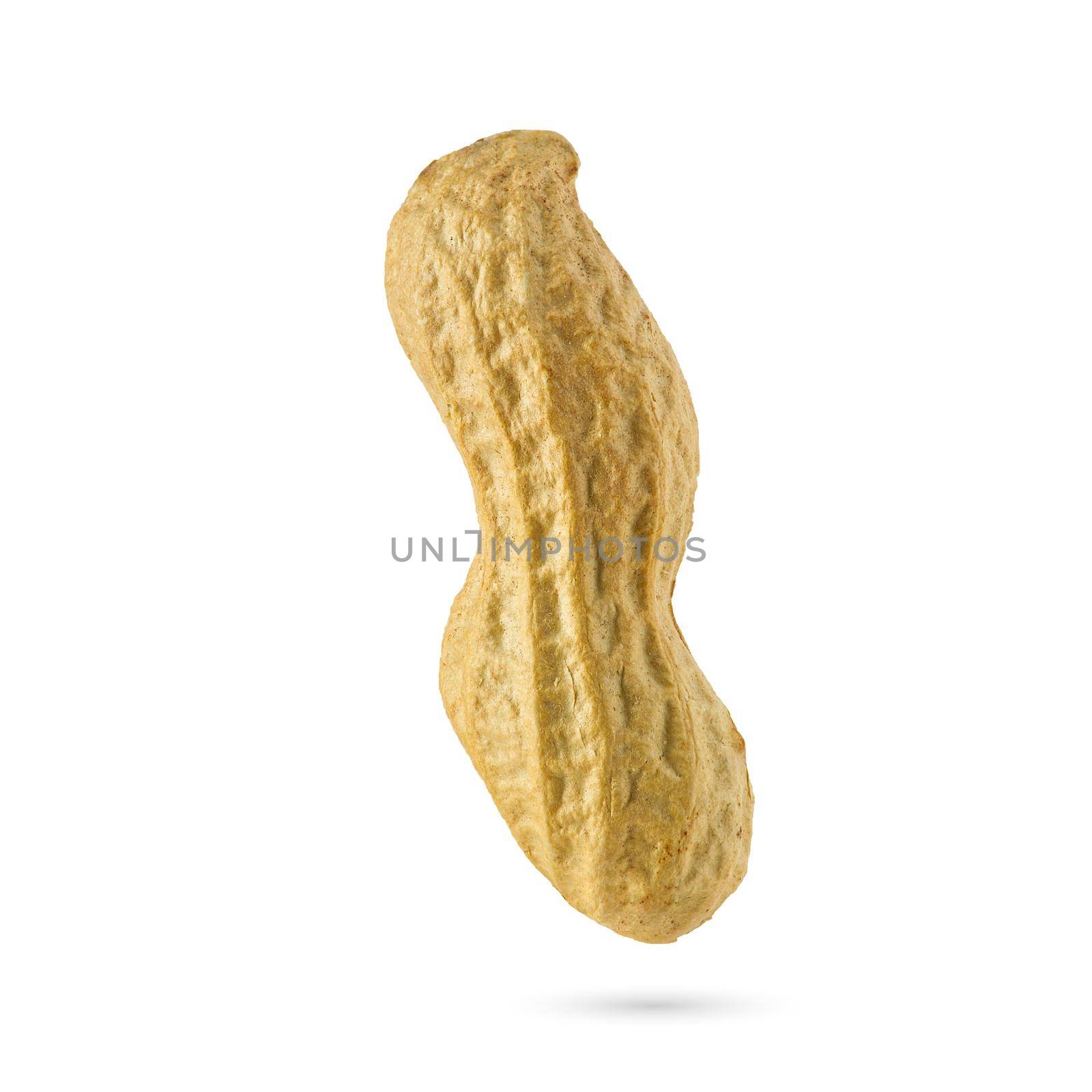 Peanuts isolated on white background. with shadow. can be used as design element