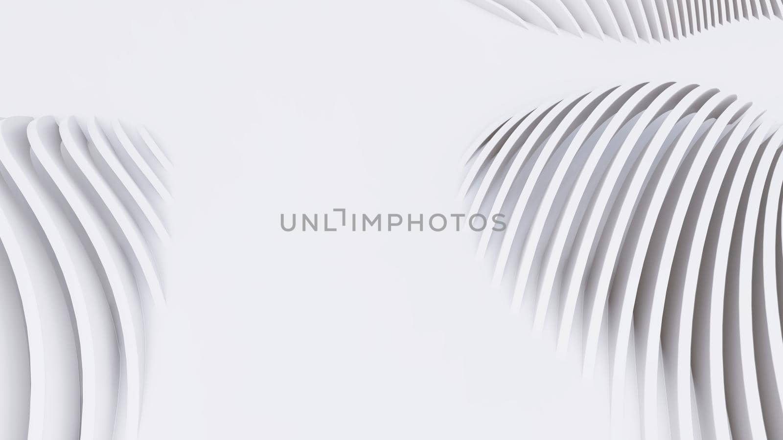 Abstract Curved Shapes. White Circular Background.  by teerawit