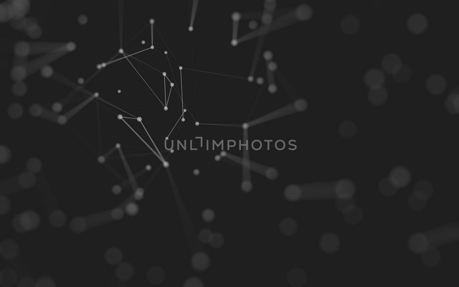 Abstract background. Molecules technology with polygonal shapes, connecting dots and lines. Connection structure. Big data visualization.  by teerawit