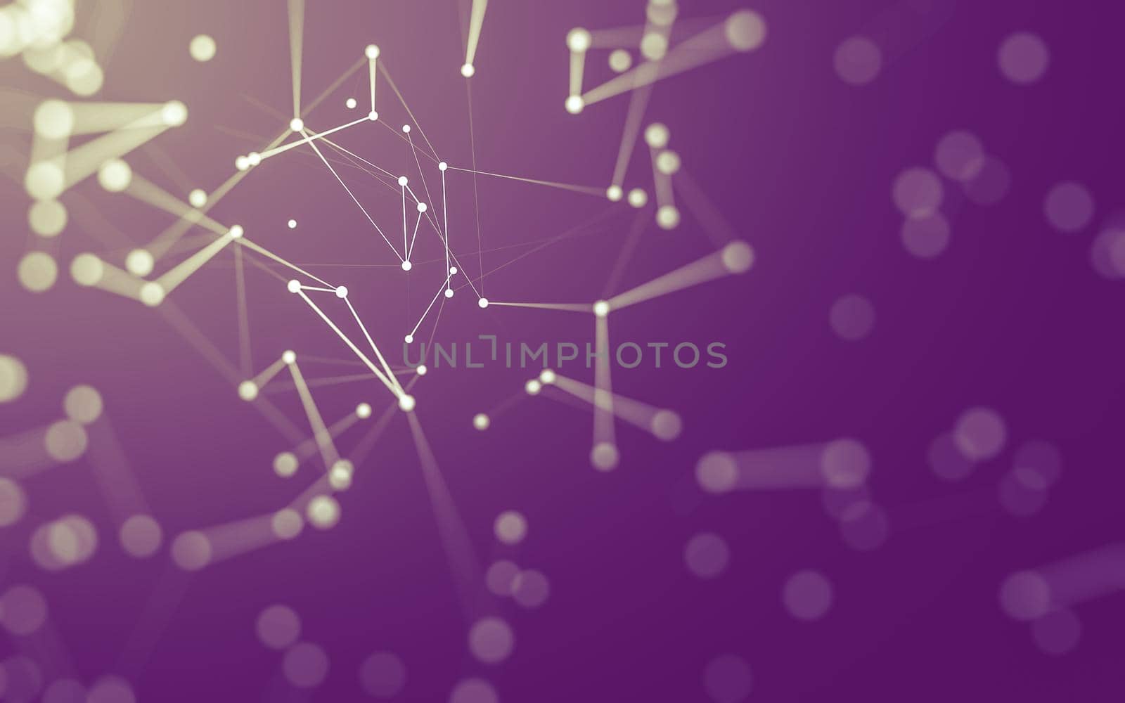 Abstract background. Molecules technology with polygonal shapes, connecting dots and lines. Connection structure. Big data visualization.  by teerawit