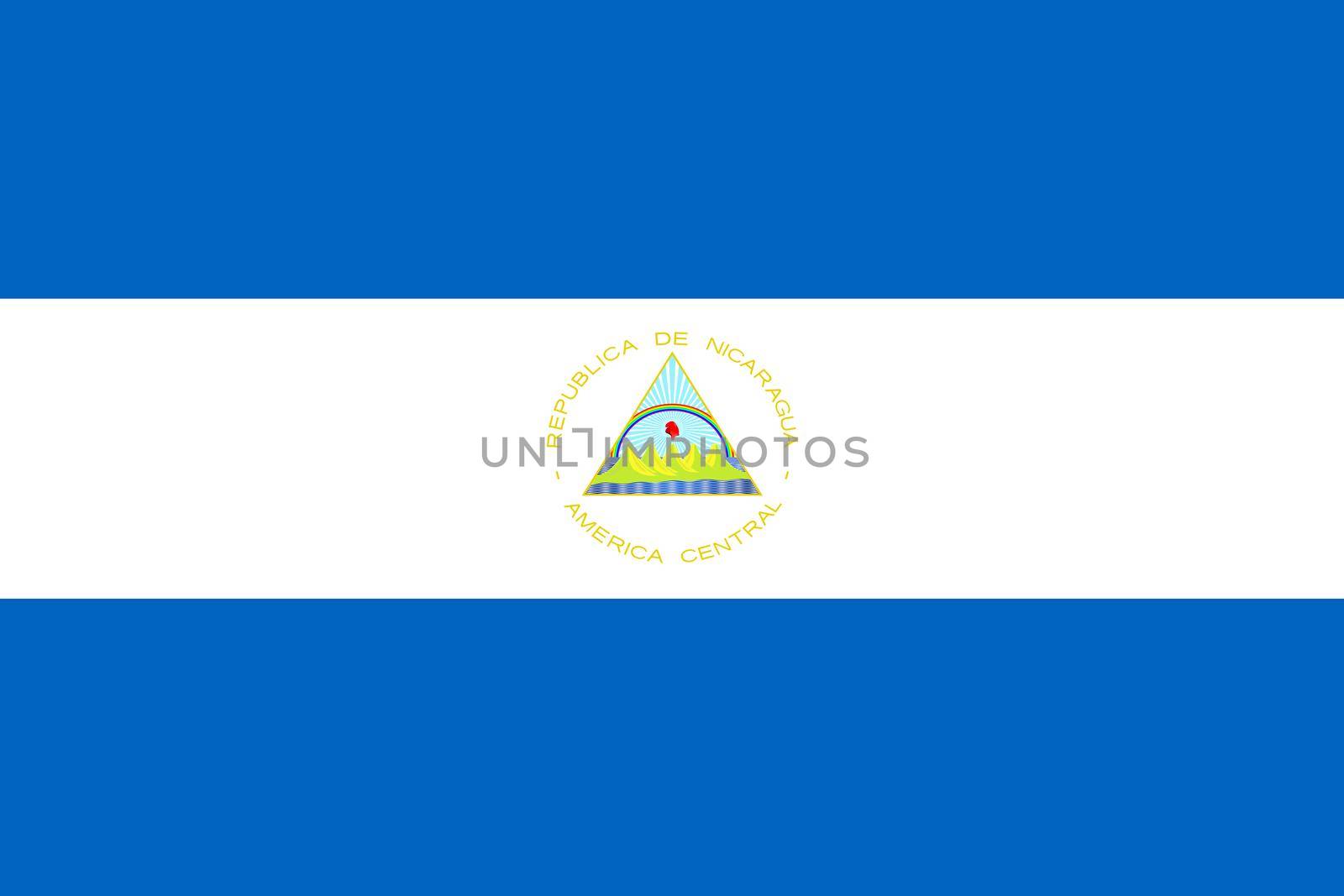A Nicaragua Flag background illustration large file blue white