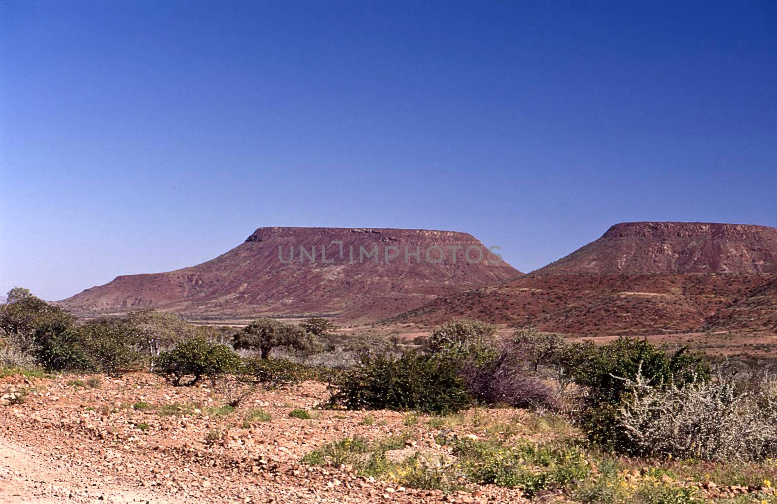 panoramic view of the kunene or kaokoland region