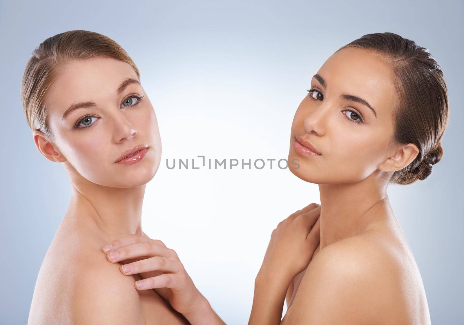 Natural beauty of youth. Studio beauty shot of a two young models
