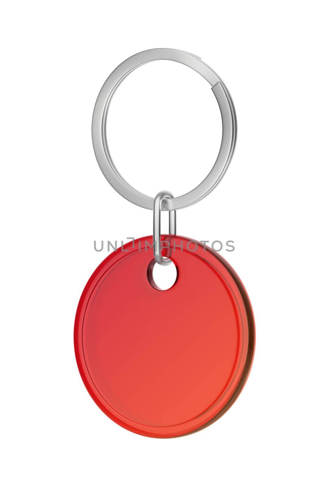 Red plastic keychain by magraphics