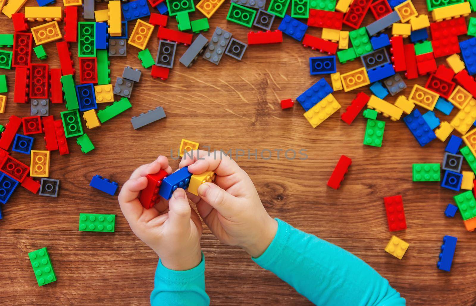constructor children's toy. Selective focus. by yanadjana