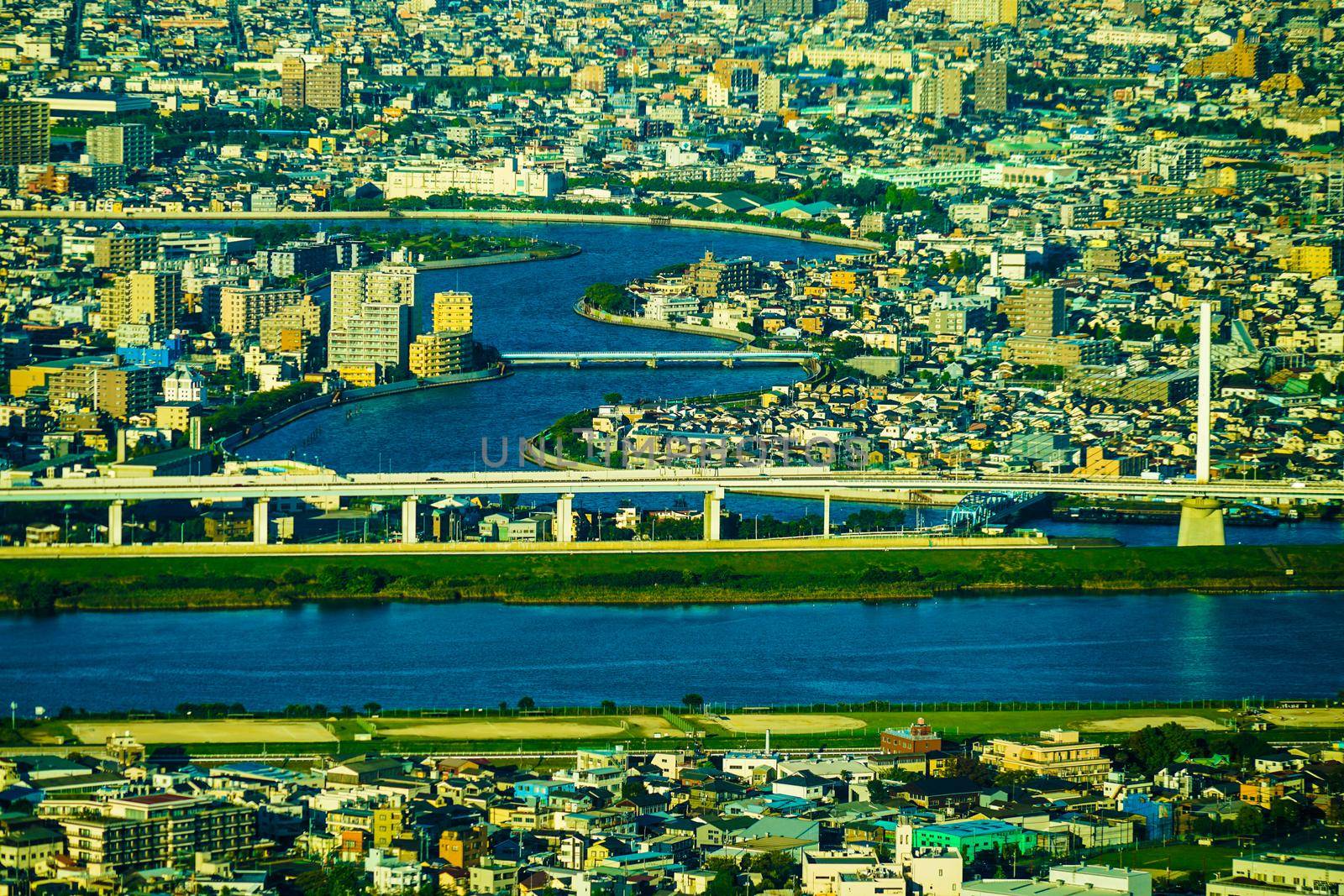 Tokyo cityscape (shooting from Tokyo Sky Tree). Shooting Location: Sumida Ward, Tokyo