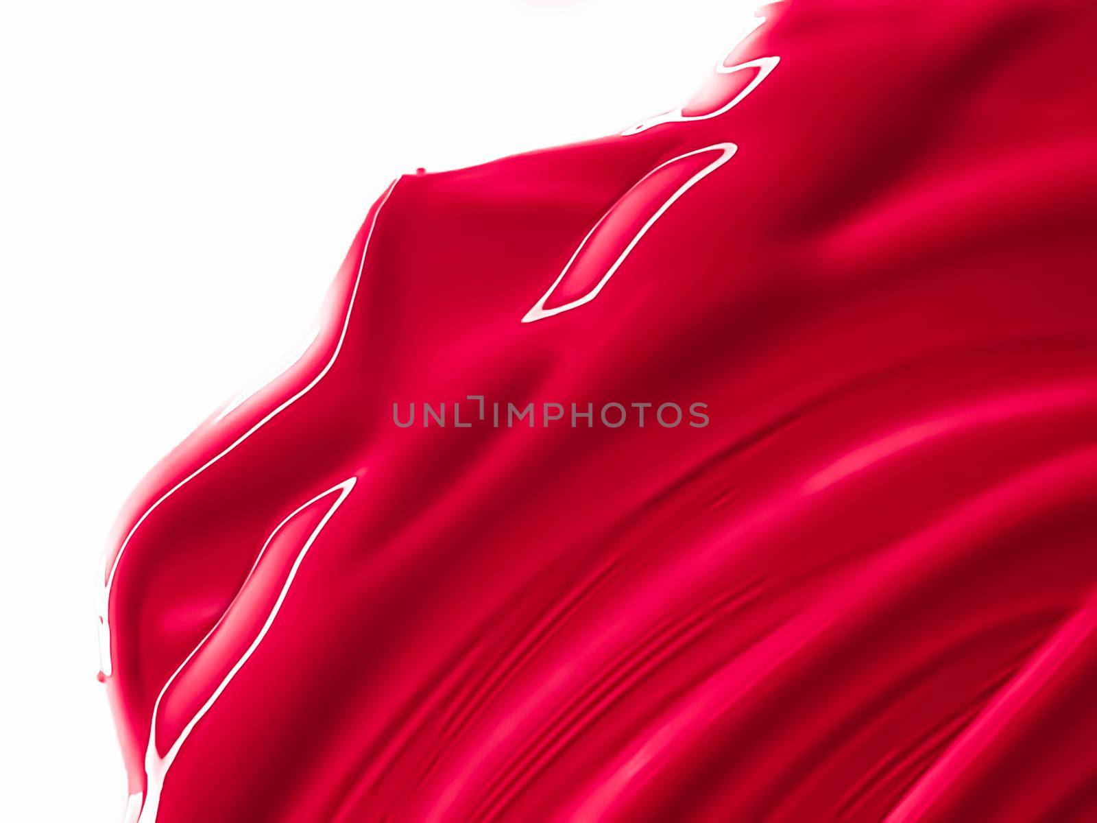 Glossy red cosmetic texture as beauty make-up product background, skincare cosmetics and luxury makeup brand design concept