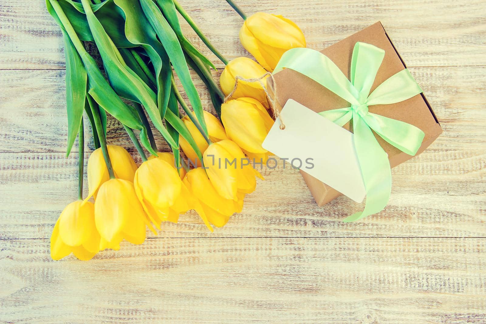 gift and flowers. selective focus. holidays and events. by yanadjana