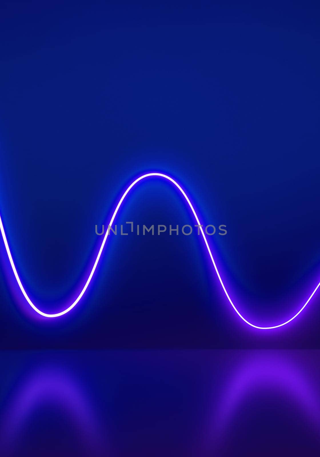 Purple wave neon on abstract background. ultraviolet light, laser show, Virtual reality. by ImagesRouges
